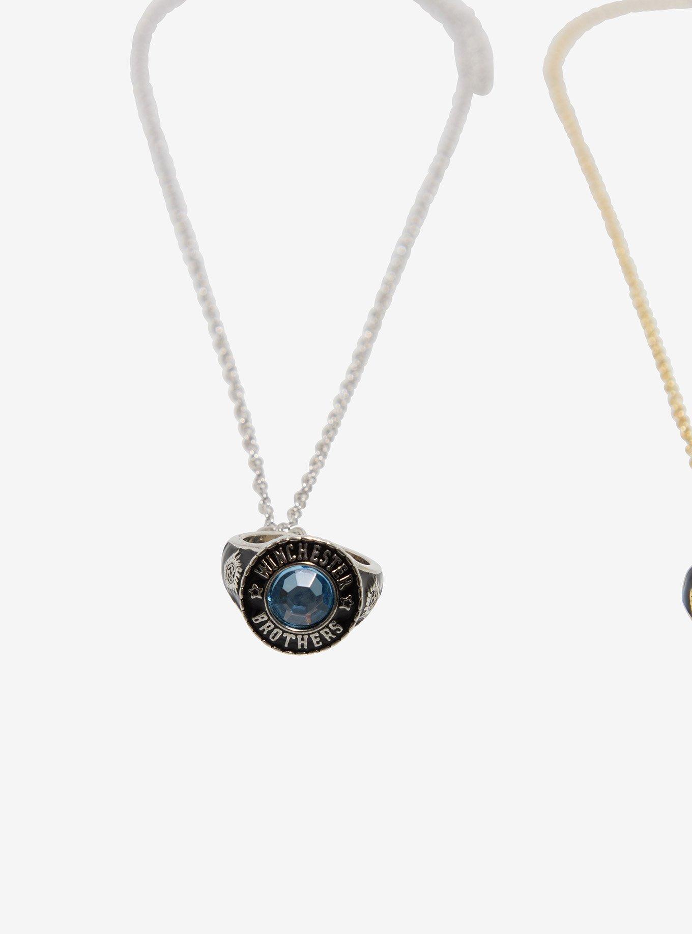 Supernatural Winchester Brothers Ring Best Friend Necklace Set, , alternate