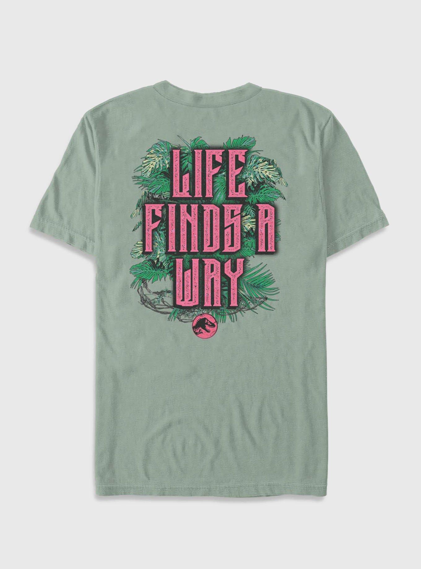 Jurassic Park Life Finds A Way Iconic Dinosaurs Garment Dye T-shirt Her Universe Web Exclusive, BAY, alternate