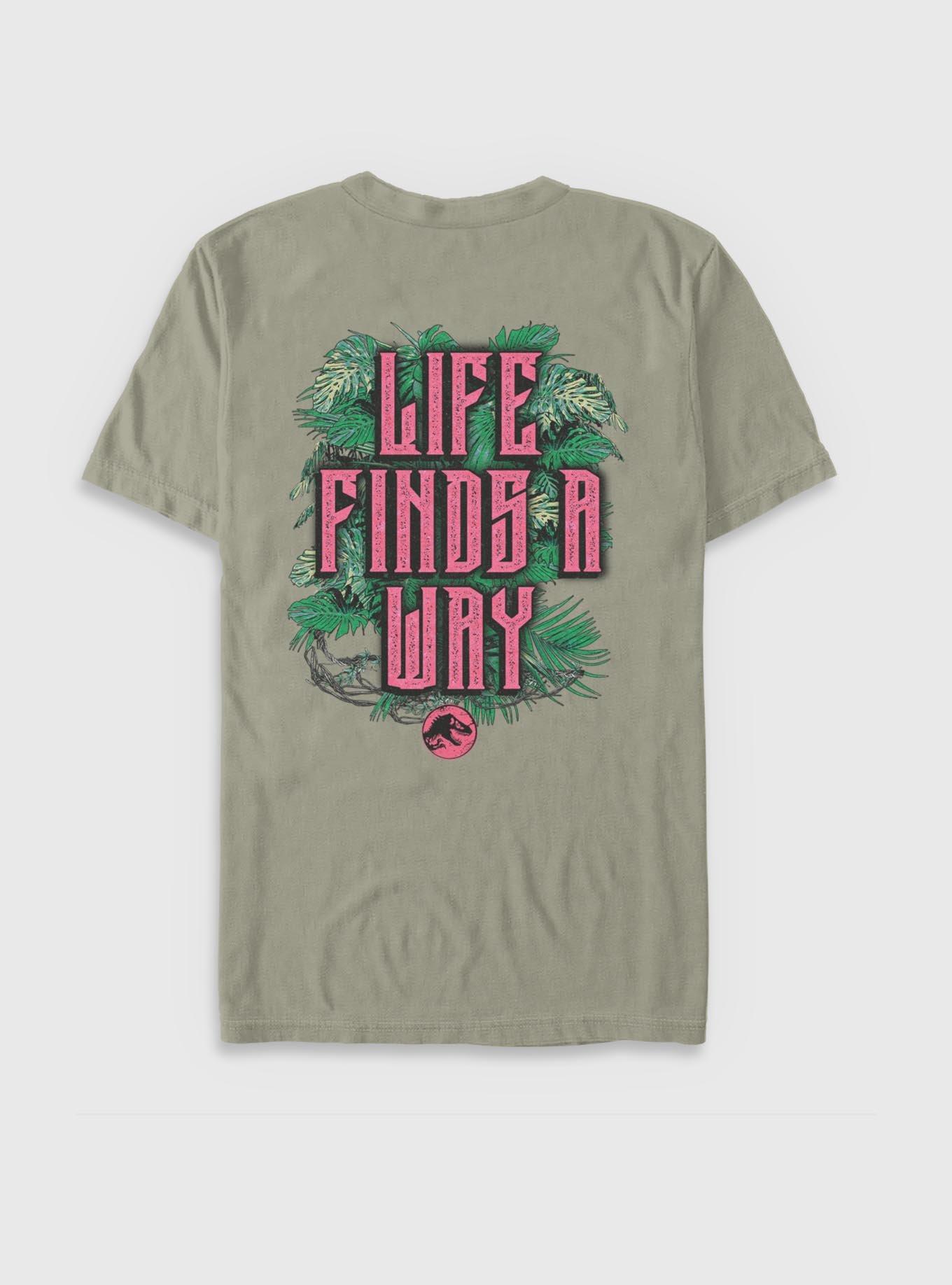 Jurassic Park Life Finds A Way Iconic Dinosaurs Garment Dye T-shirt Her Universe Web Exclusive, SANDSTONE, alternate