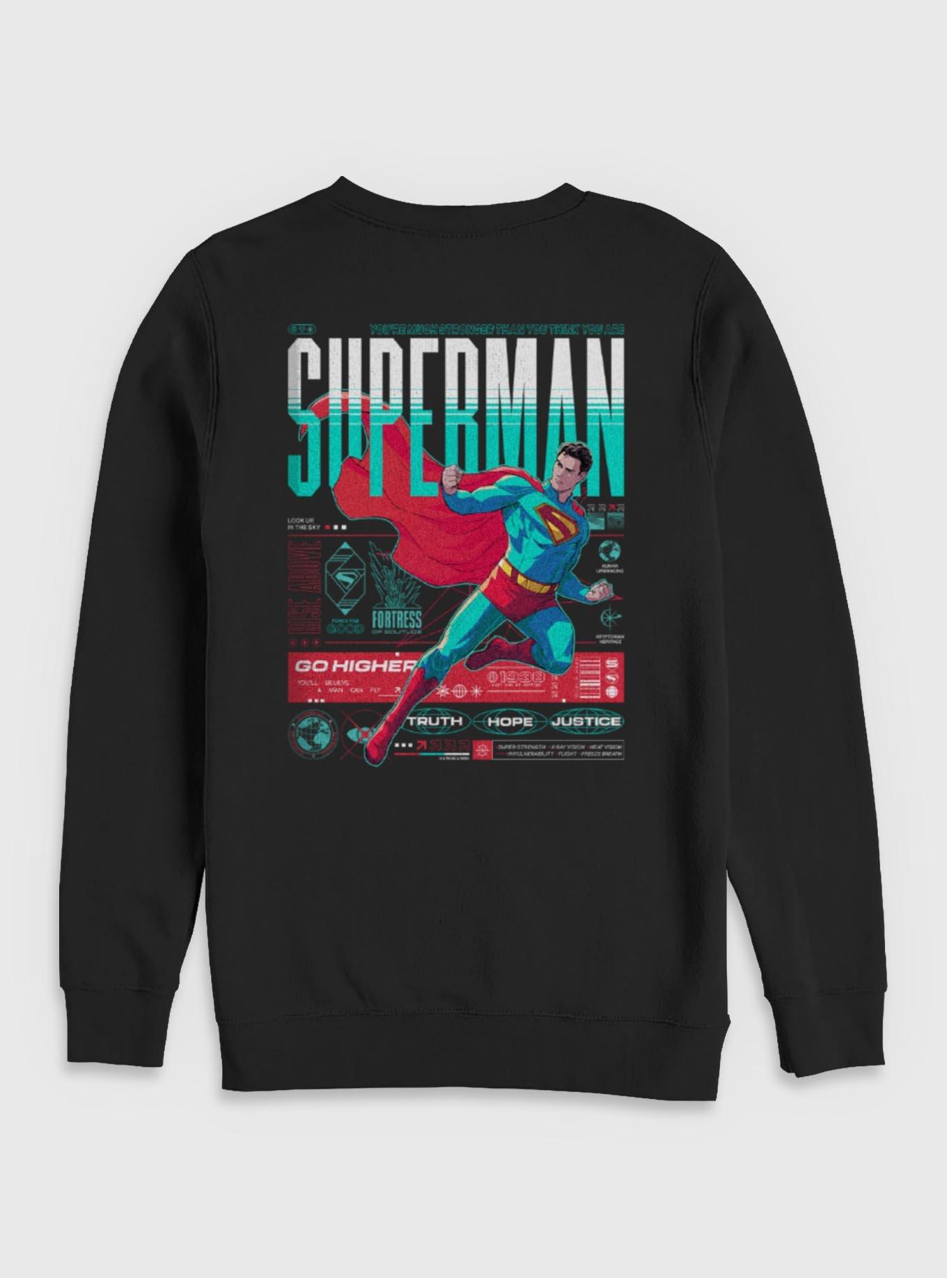DC Comics Superman Go Higher Rise Above Sweatshirt Her Universe Web Exclusive, , hi-res