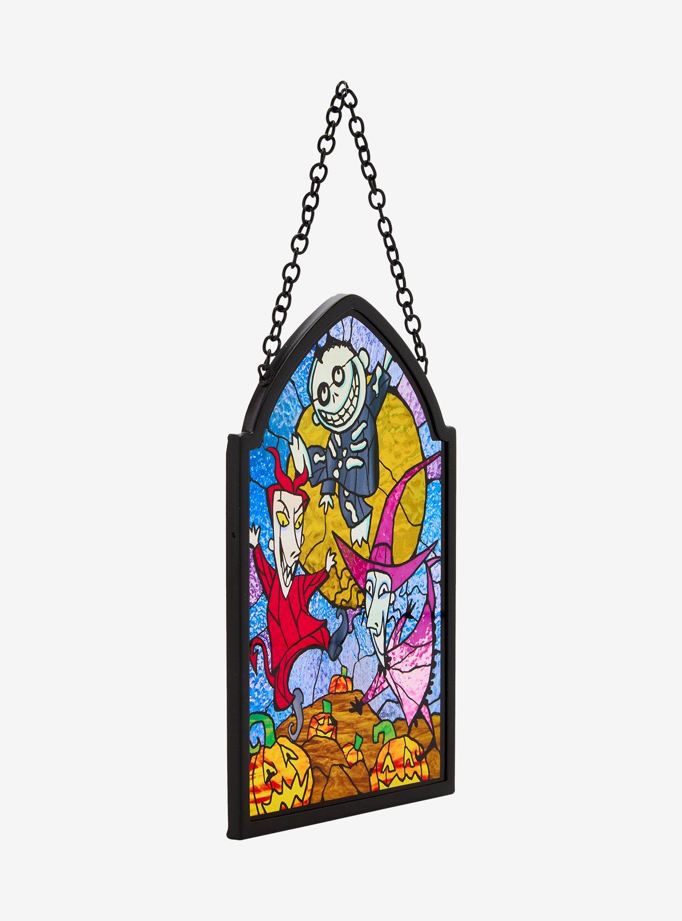 The Nightmare Before Christmas Lock SHock & Barrel Stained Glass Wall Art Hot Topic Exclusive, , hi-res