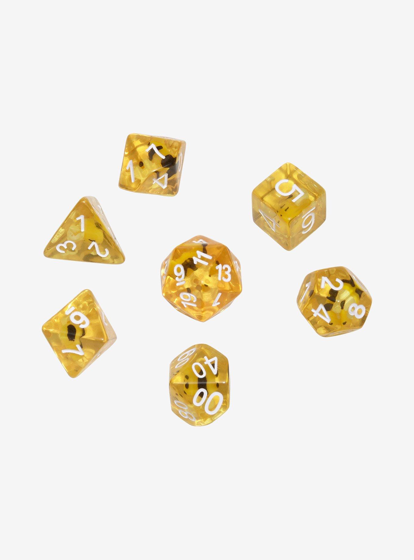 Honey Bee Polyhedral Dice Set Hot Topic Exclusive, , alternate