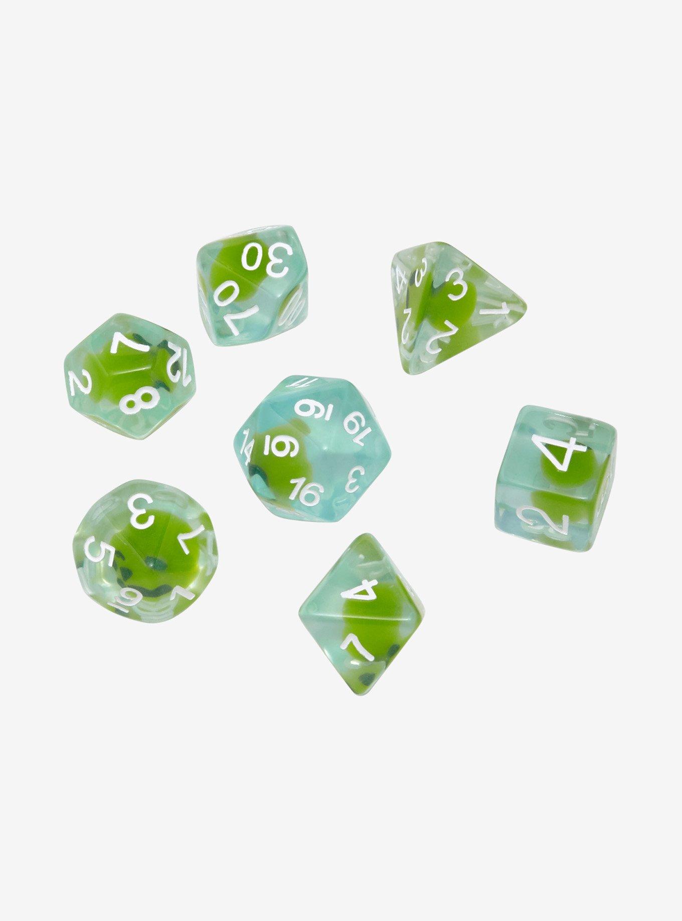 Cosmic Alien Polyhedral Dice Set Hot Topic Exclusive, , alternate