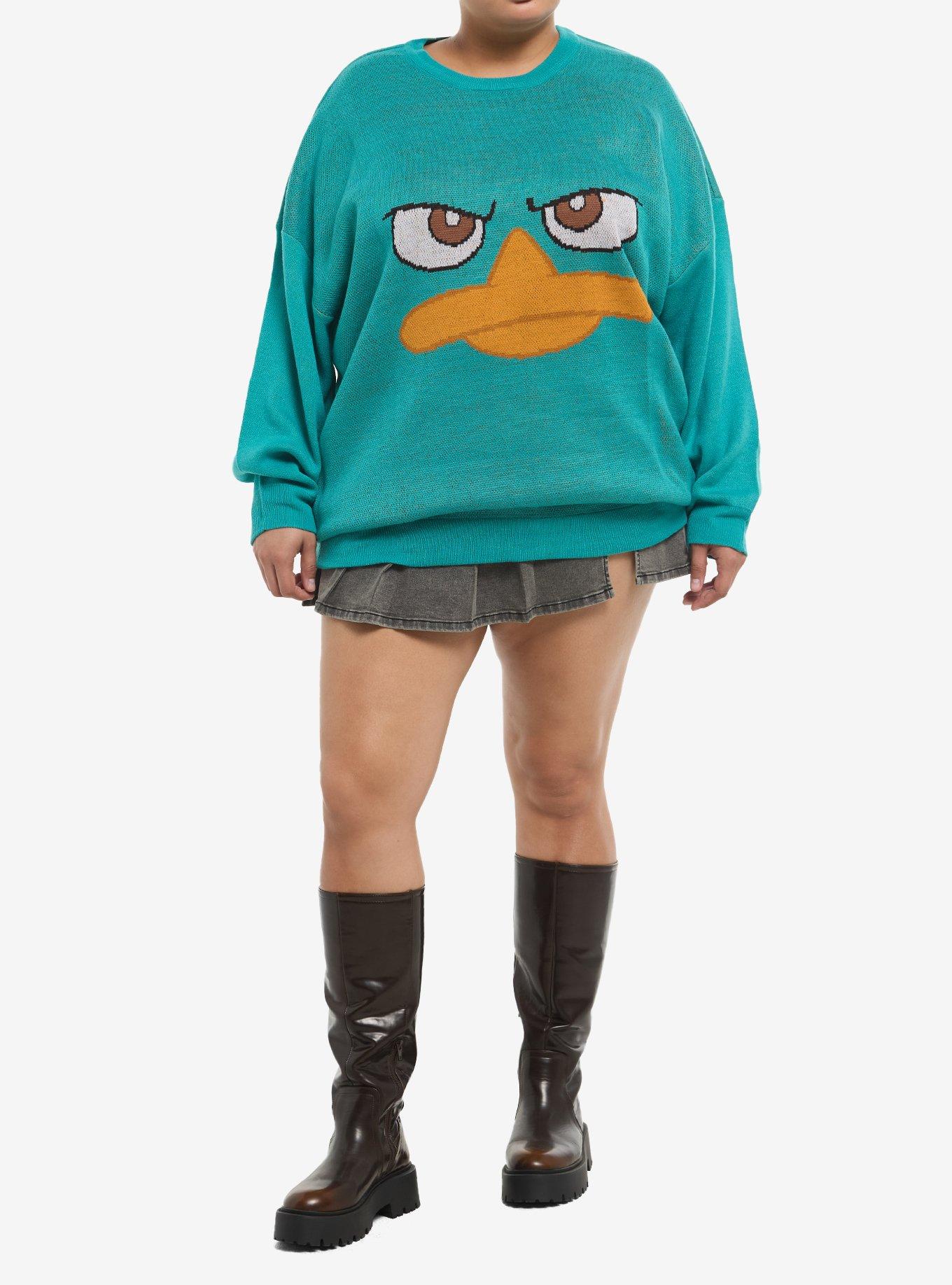 Phineas And Ferb Perry Intarsia Sweater Plus Size, MULTI, alternate - view 3