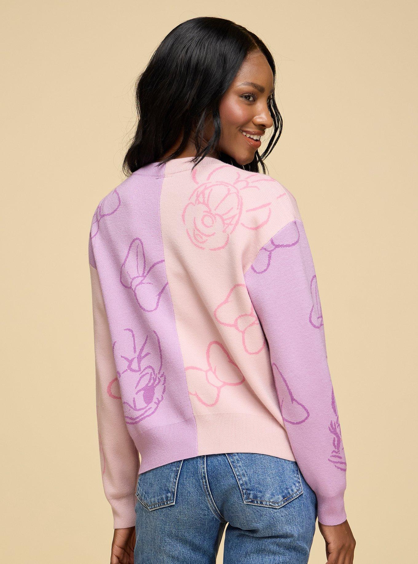 Her Universe Disney Minnie Mouse & Daisy Duck Split Cardigan Her Universe Exclusive, PINK, alternate