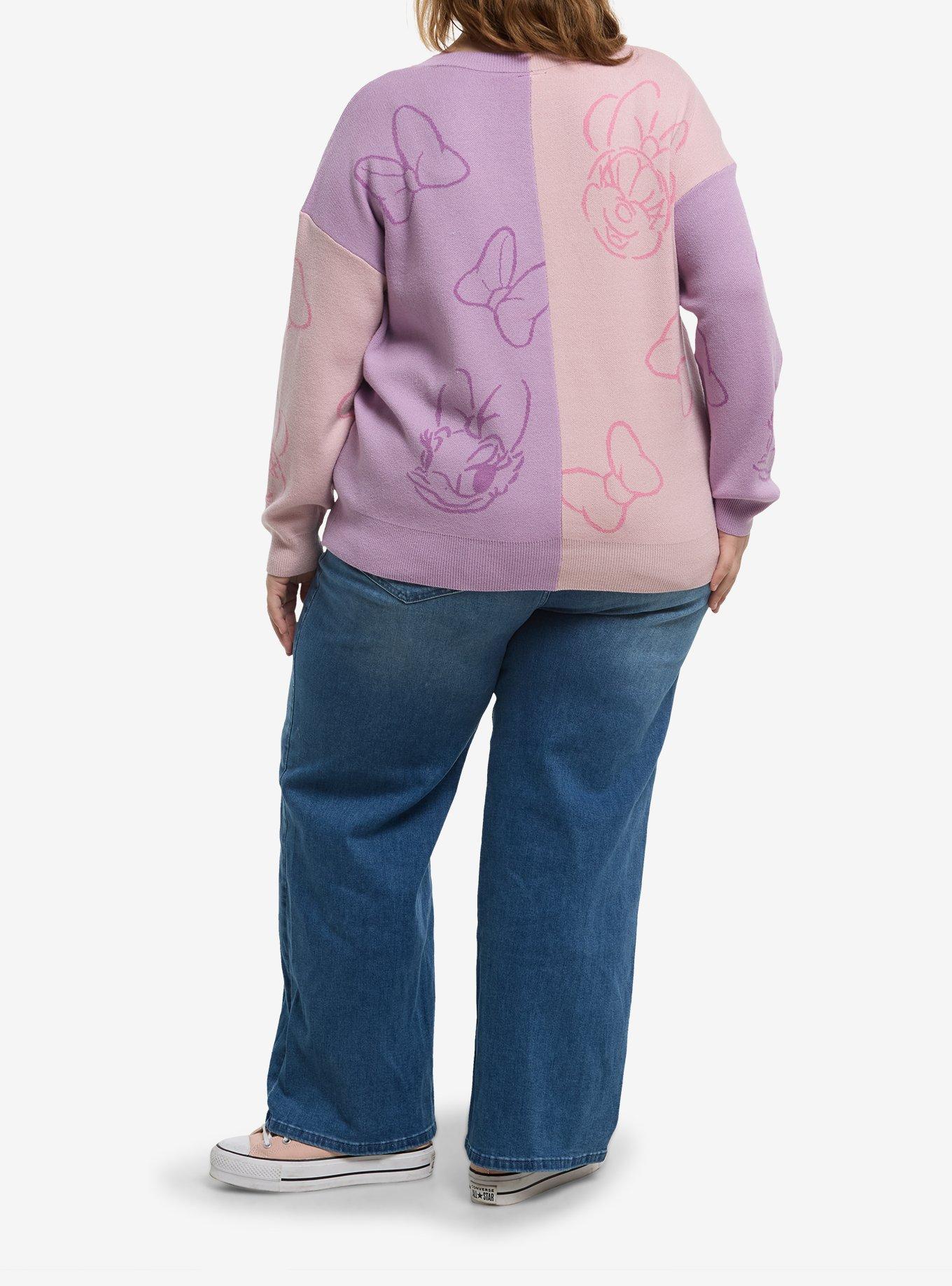 Her Universe Disney Minnie Mouse & Daisy Duck Split Cardigan Plus Size Her Universe Exclusive, PINK, alternate - view 3