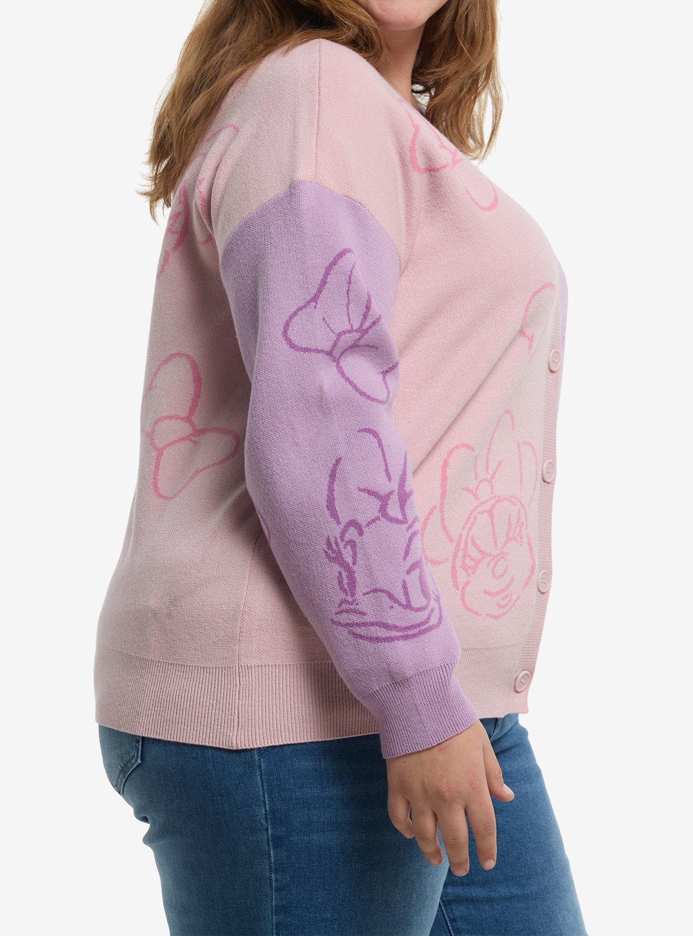 Her Universe Disney Minnie Mouse & Daisy Duck Split Cardigan Plus Size Her Universe Exclusive, PINK, alternate - view 4