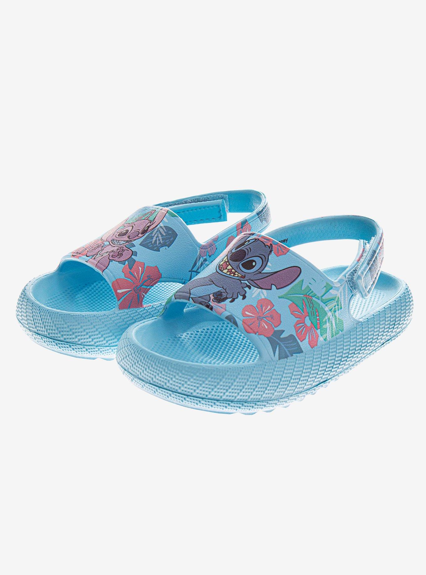 Disney Lilo & Stitch and Angel Toddler & Kids Slip-On Slides, BLUE, alternate