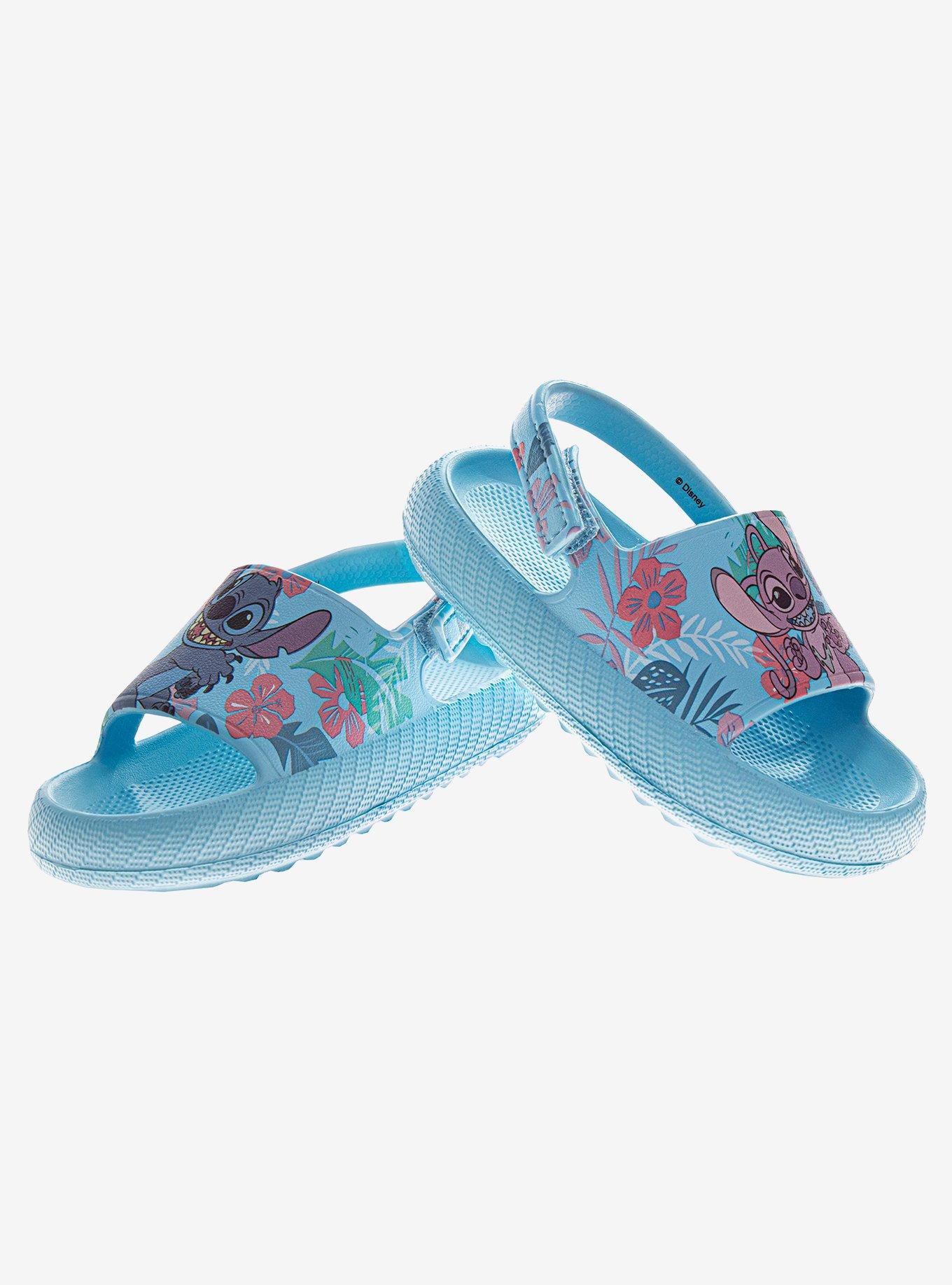 Disney Lilo & Stitch and Angel Toddler & Kids Slip-On Slides, BLUE, alternate
