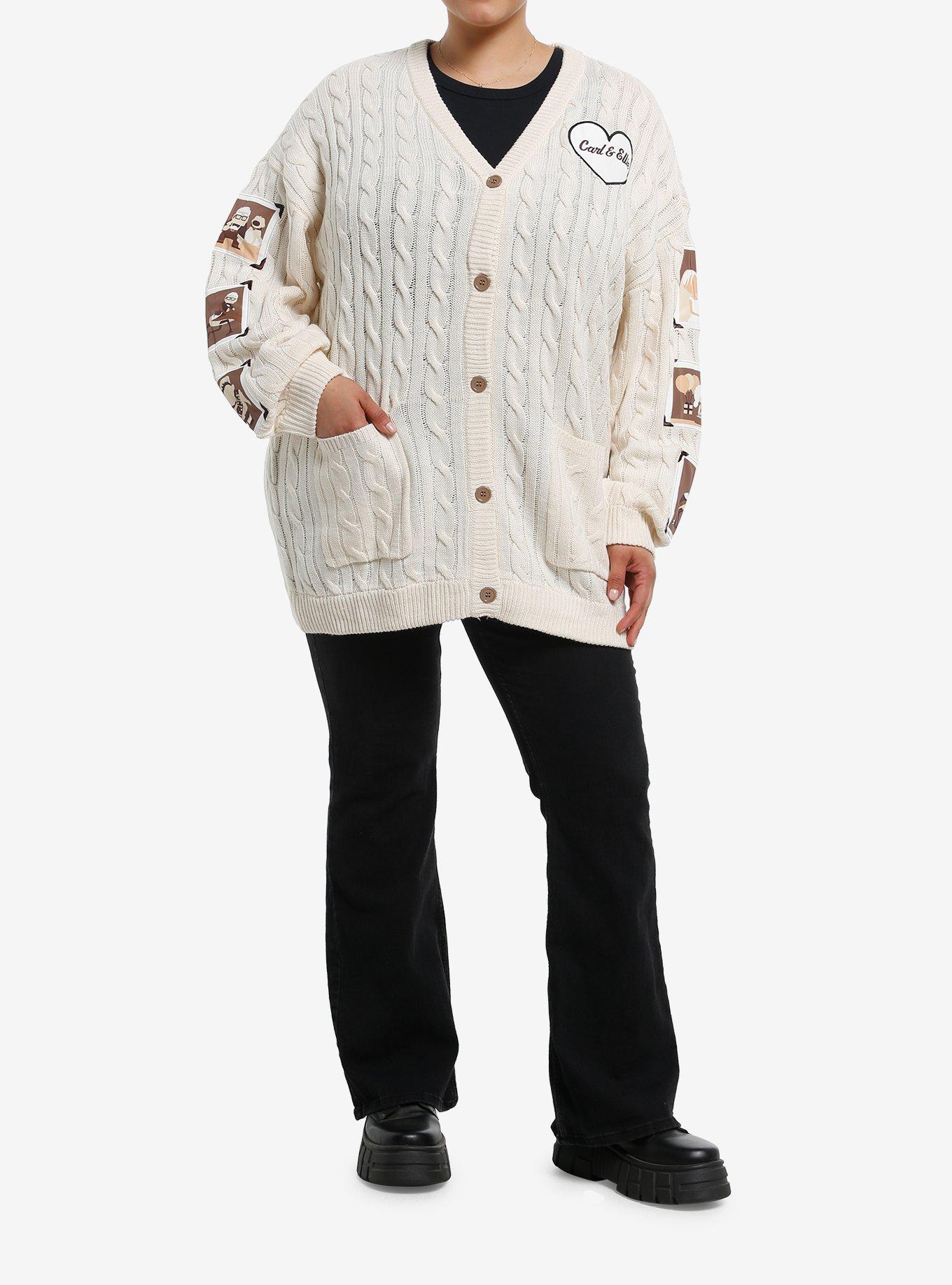 Her Universe Disney Pixar Up Photographs Cable Knit Cardigan Plus Size, , alternate