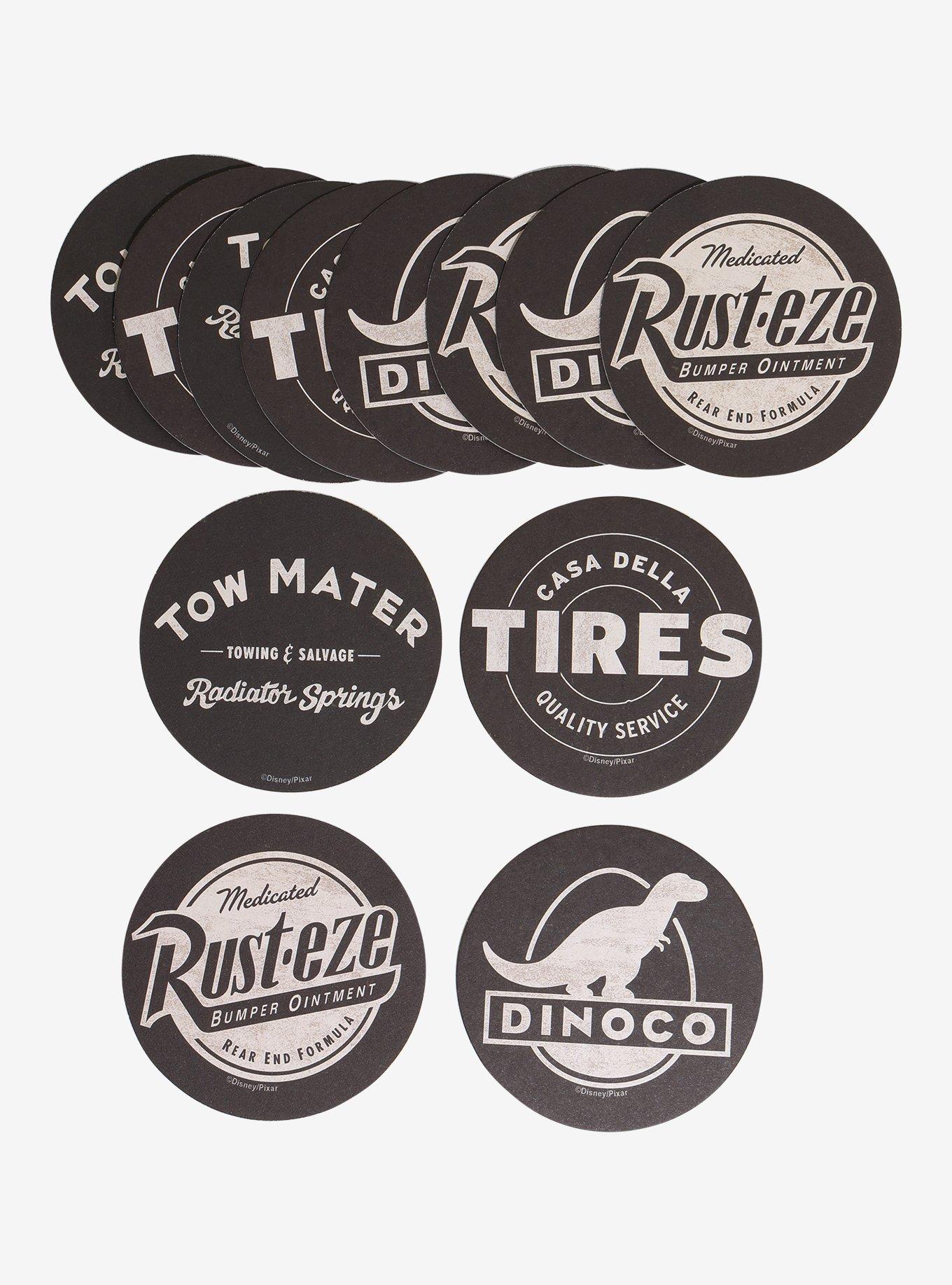 Disney Pixar Cars Radiator Springs Business Logos Coaster Set - BoxLunch Exclusive, , hi-res