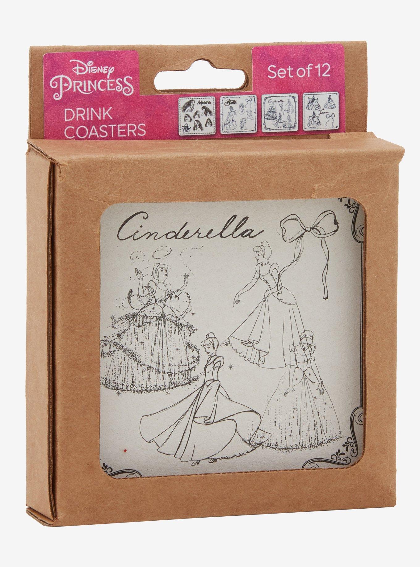 Disney Princess Sketches Coaster Set - BoxLunch Exclusive, , hi-res