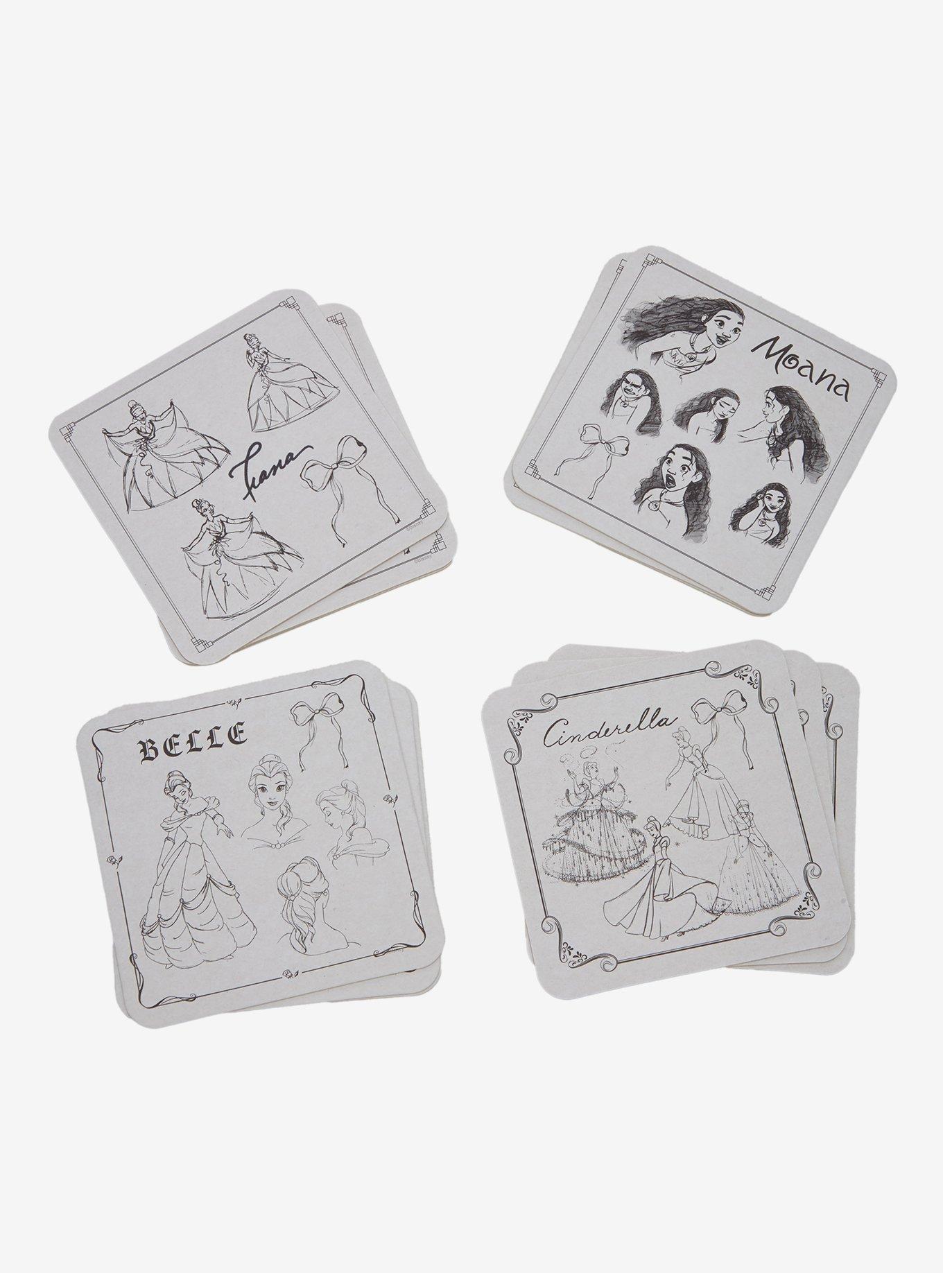 Disney Princess Sketches Coaster Set - BoxLunch Exclusive, , alternate