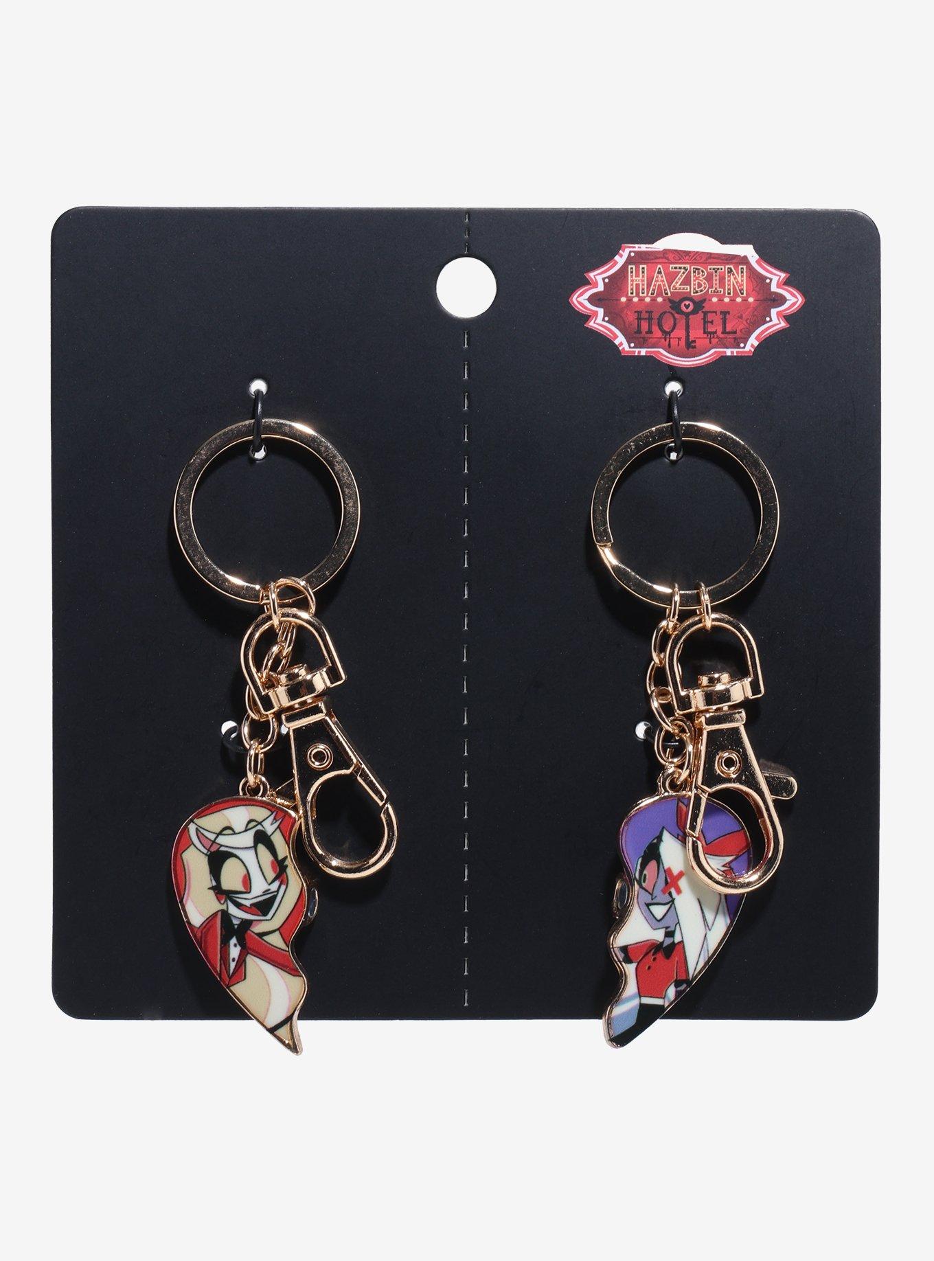 Hazbin Hotel Chaggie Heart Key Chain Set, , alternate