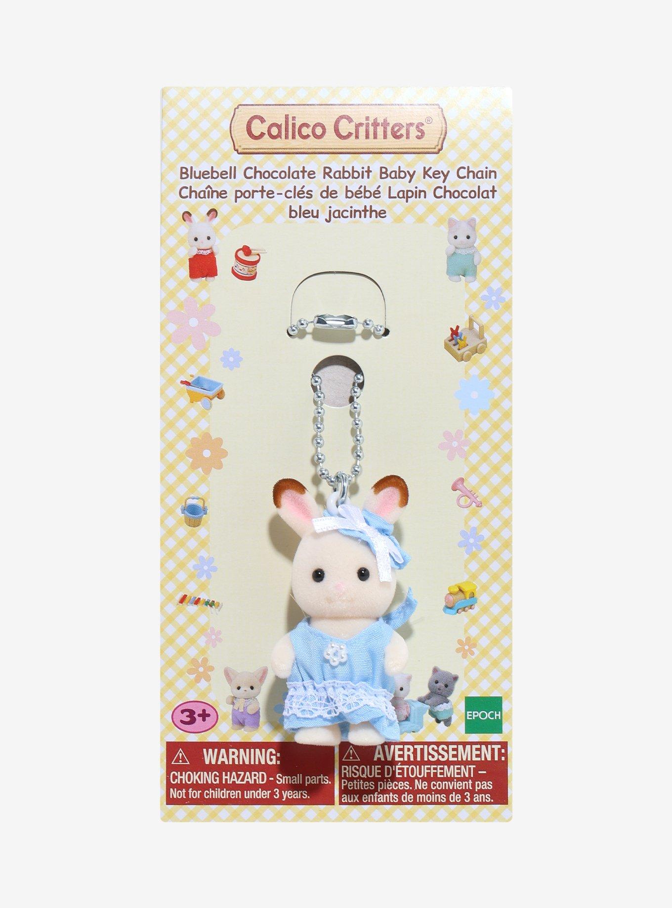 Calico Critters Bluebell Chocolate Rabbit Baby Key Chain, , hi-res