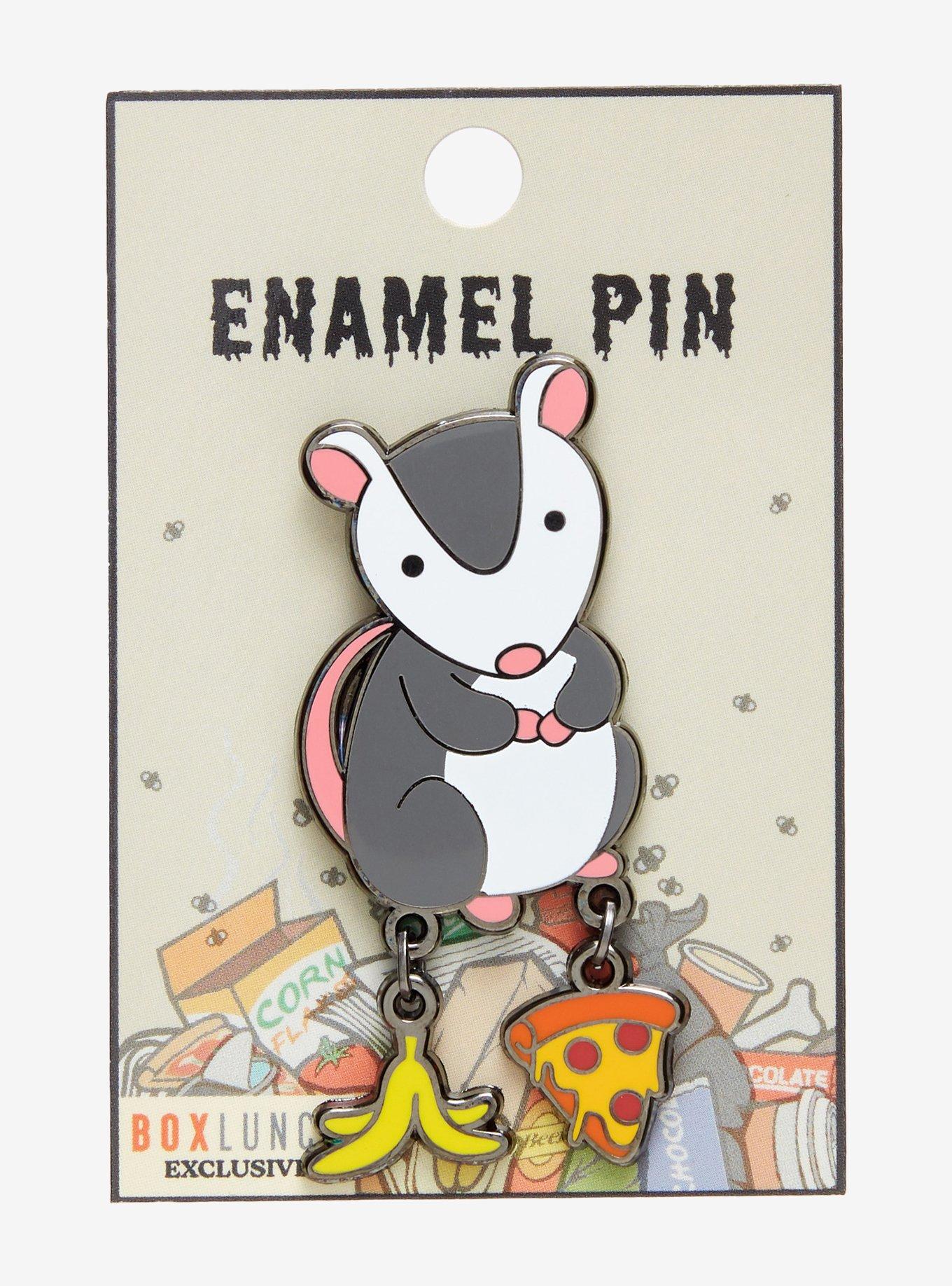Possum Trash Dangle Enamel Pin - BoxLunch Exclusive, , hi-res