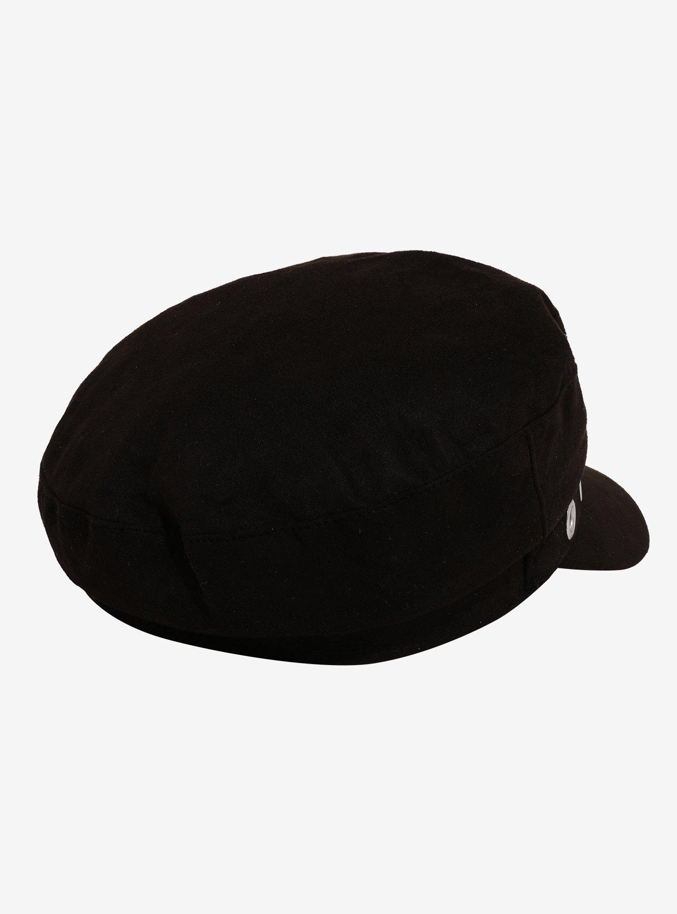 Grommet Faux Suede Cabbie Hat, , hi-res