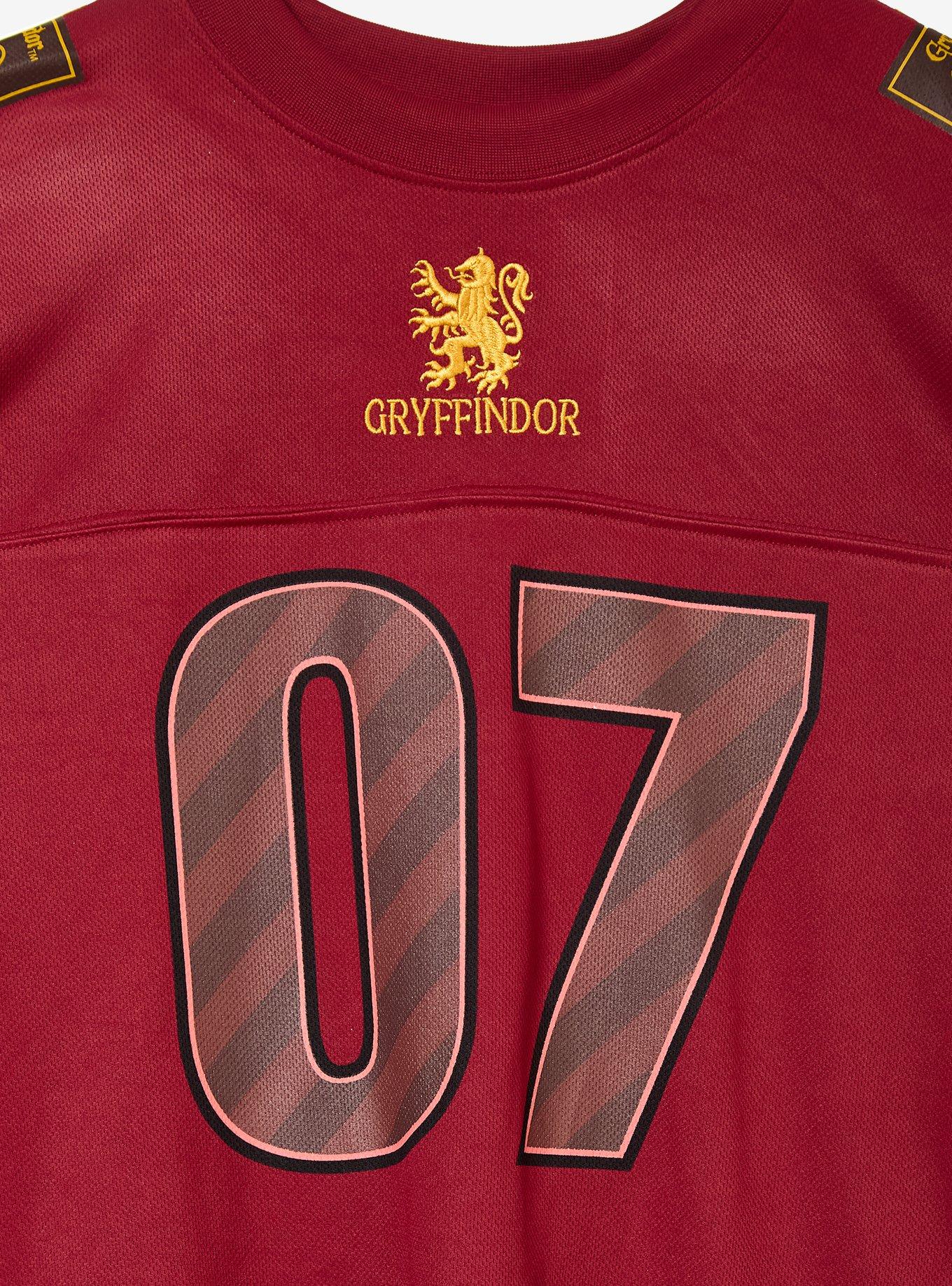 Harry Potter Gryffindor Women's Cropped Football Jersey - BoxLunch Exclusive, RED, alternate