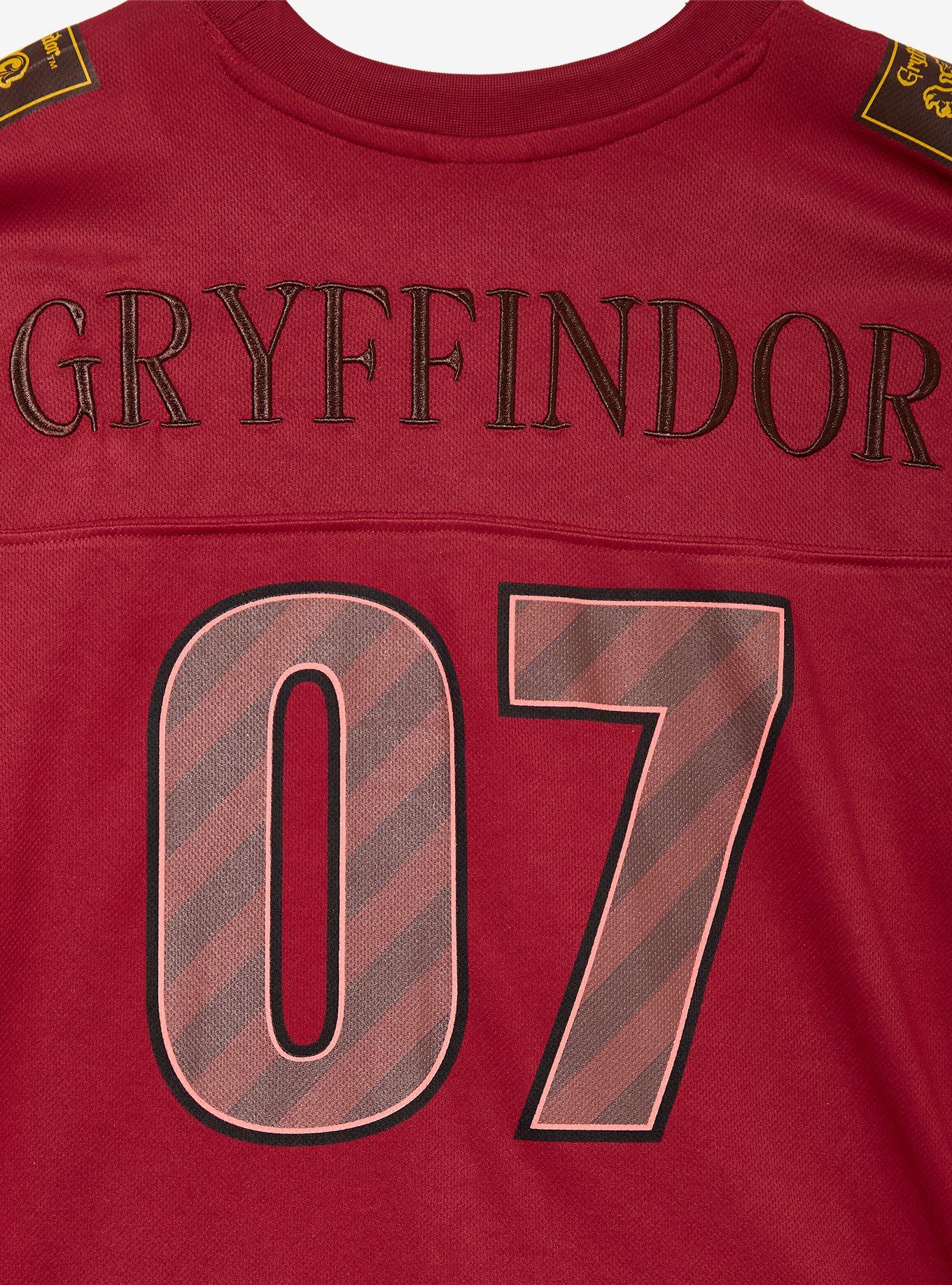 Harry Potter Gryffindor Women's Cropped Football Jersey - BoxLunch Exclusive, RED, alternate