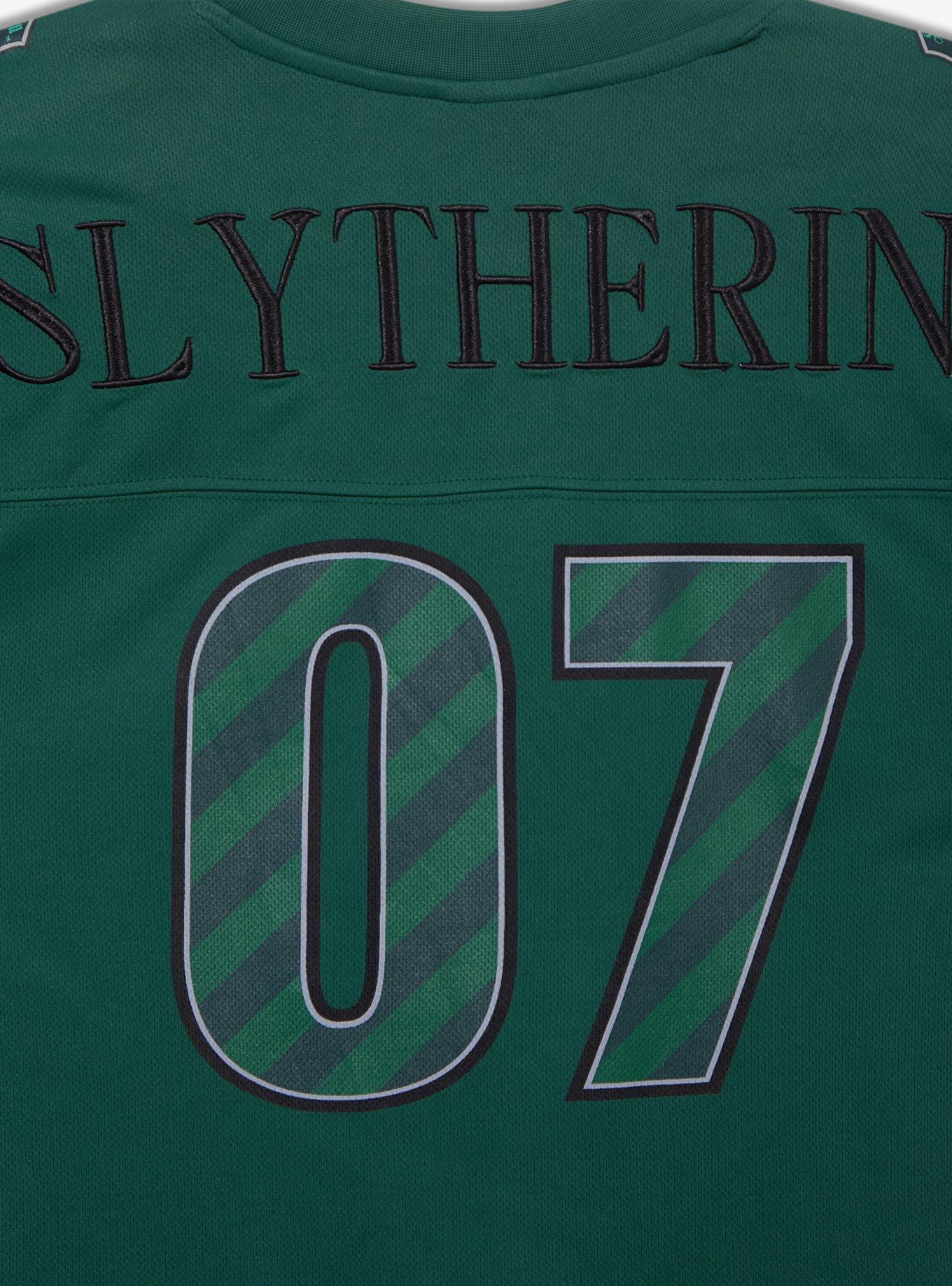 Harry Potter Slytherin Women's Plus Cropped Football Jersey - BoxLunch Exclusive
