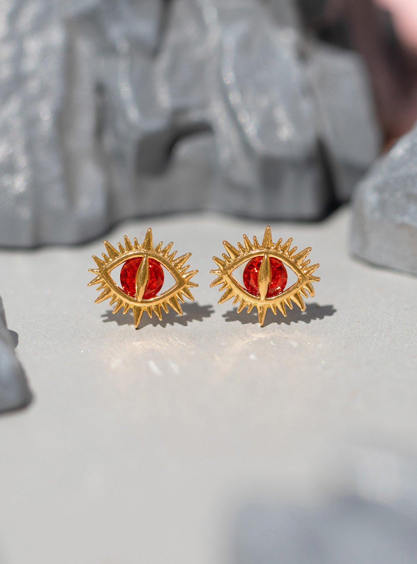 The Lord Of The Rings X Girls Crew Eye Of Sauron Stud Earrings, , alternate