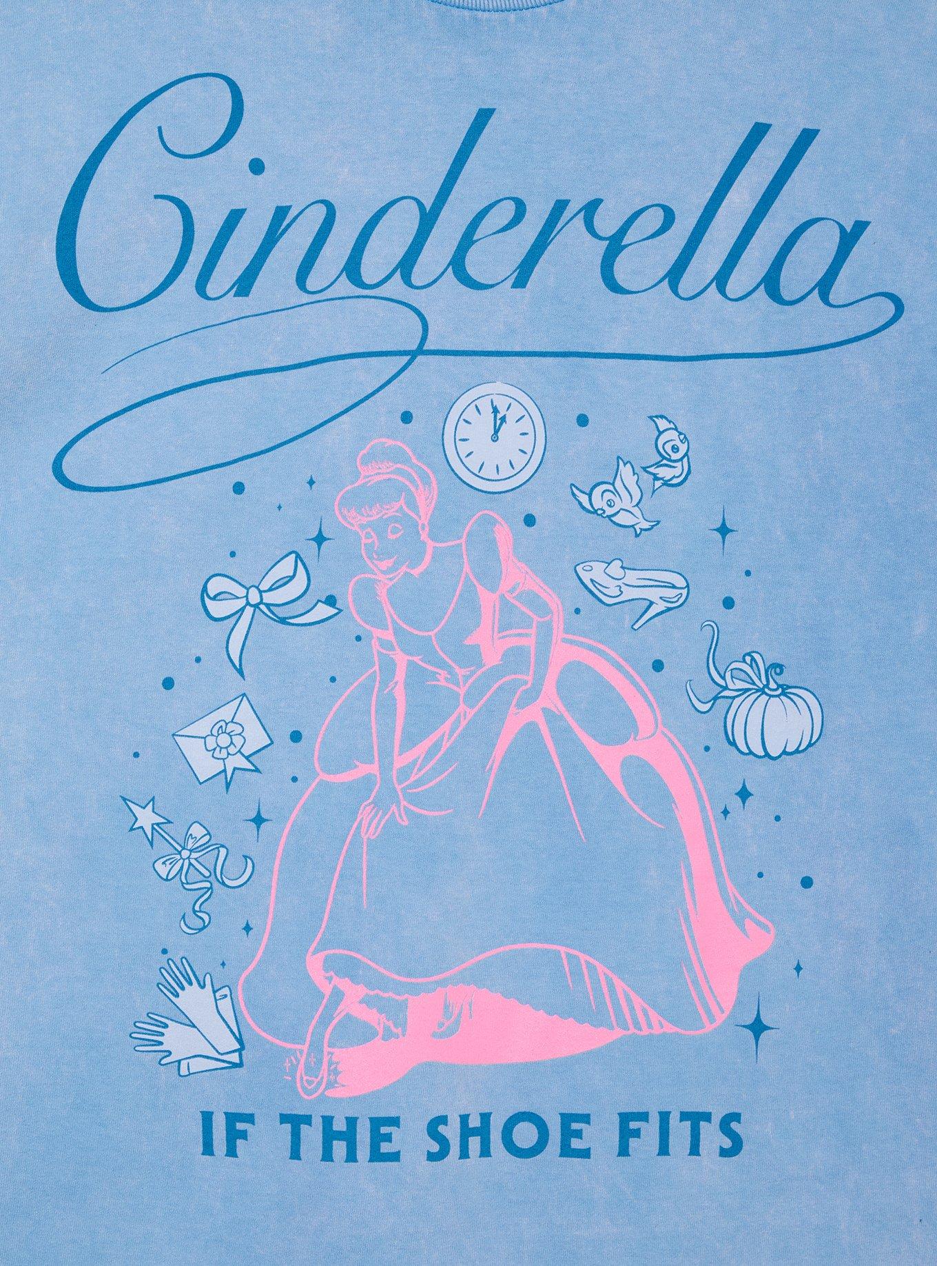 Disney Cinderella If The Shoe Fits Tonal Women's T-Shirt — BoxLunch Exclusive, , hi-res