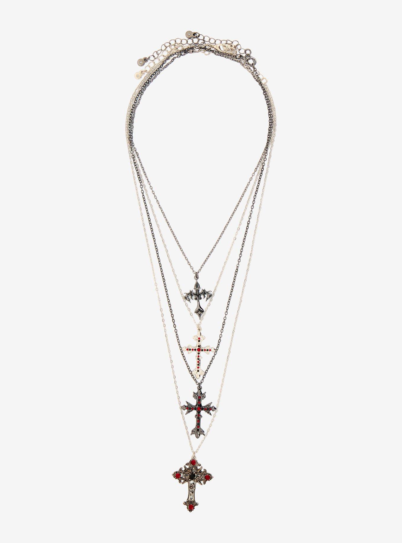 Gothic Cross Necklace Set, , hi-res