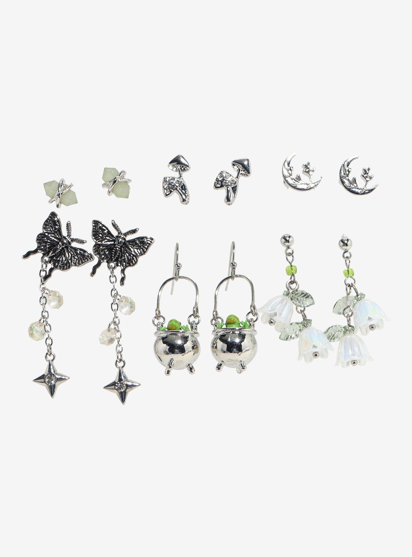 Green Witch Charms Earring Set, , hi-res