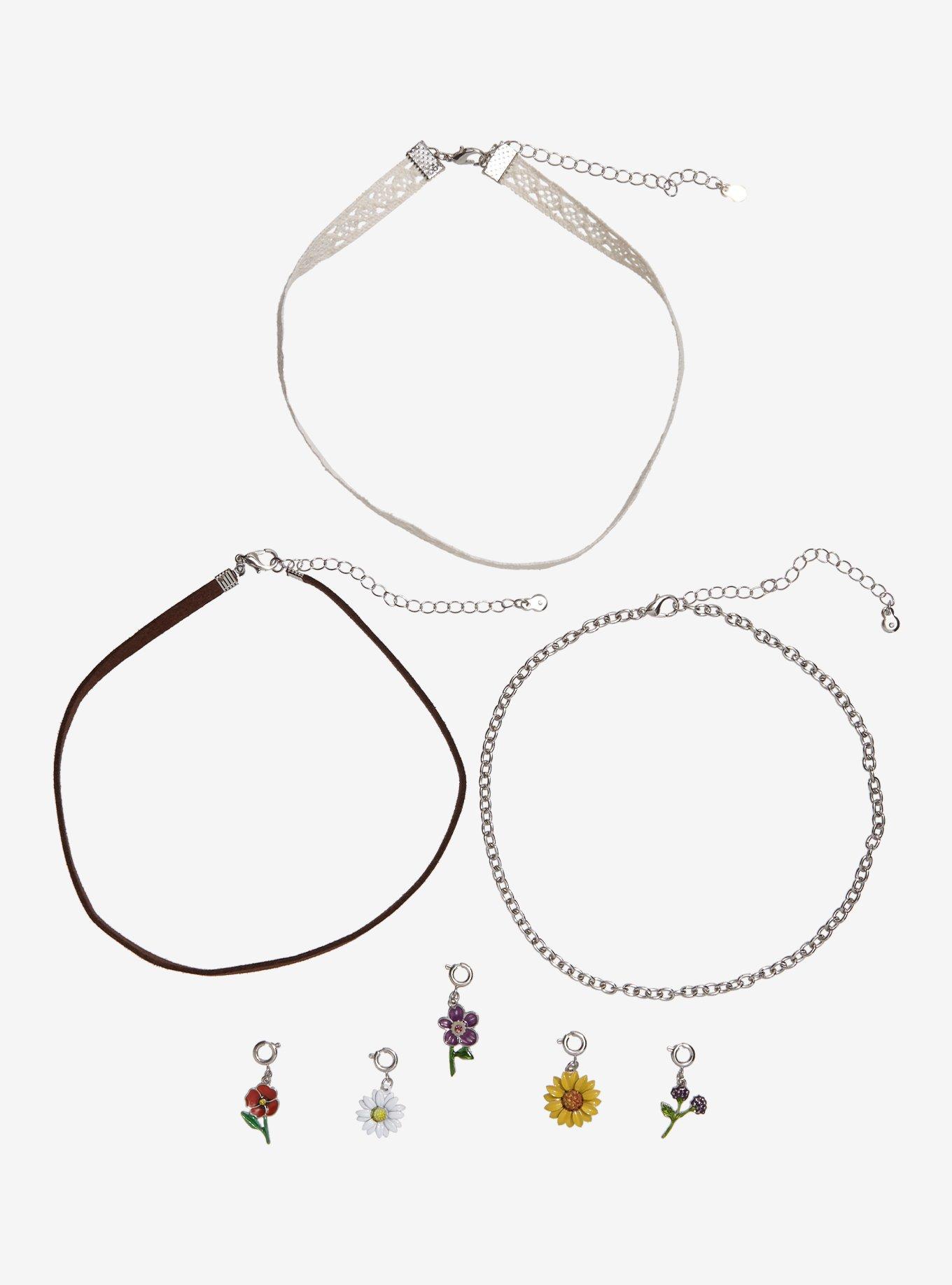 Healing Herbology Floral Interchangeable Charm Necklace Set, , hi-res