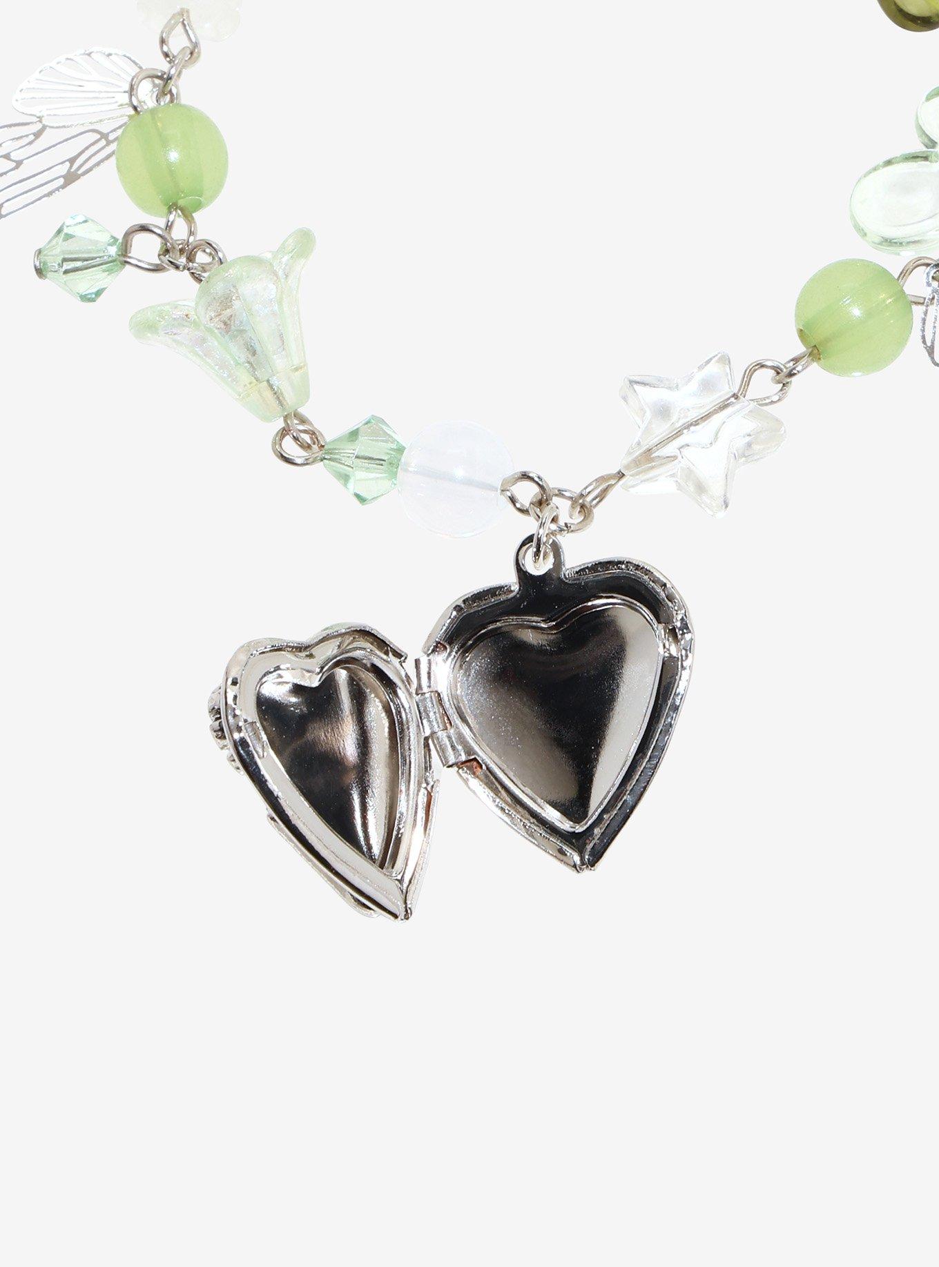 Thorn & Fable Lily Of The Valley Butterfly Locket Bracelet, , alternate