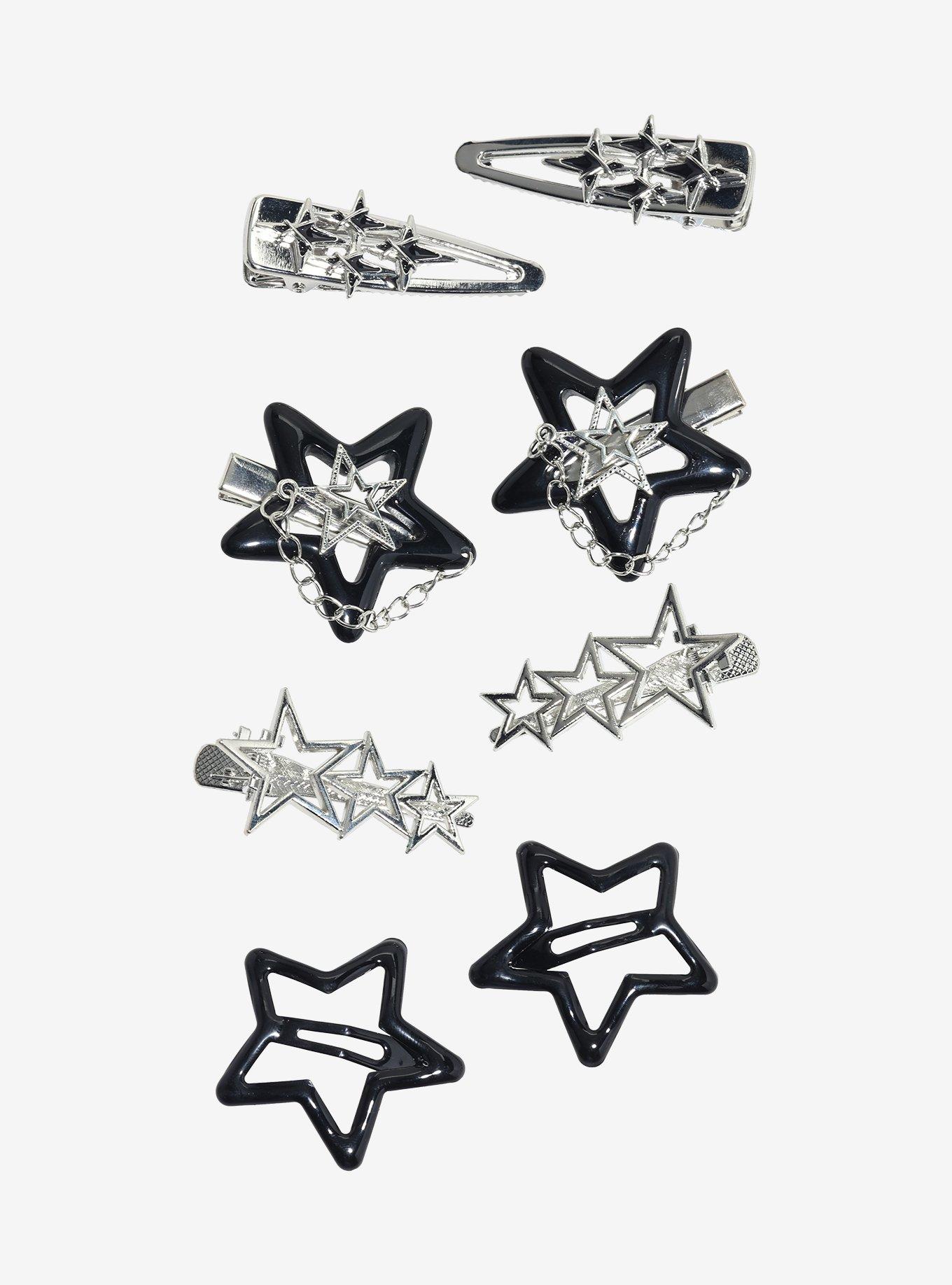 Multi-Star Hair Clip Set, , hi-res