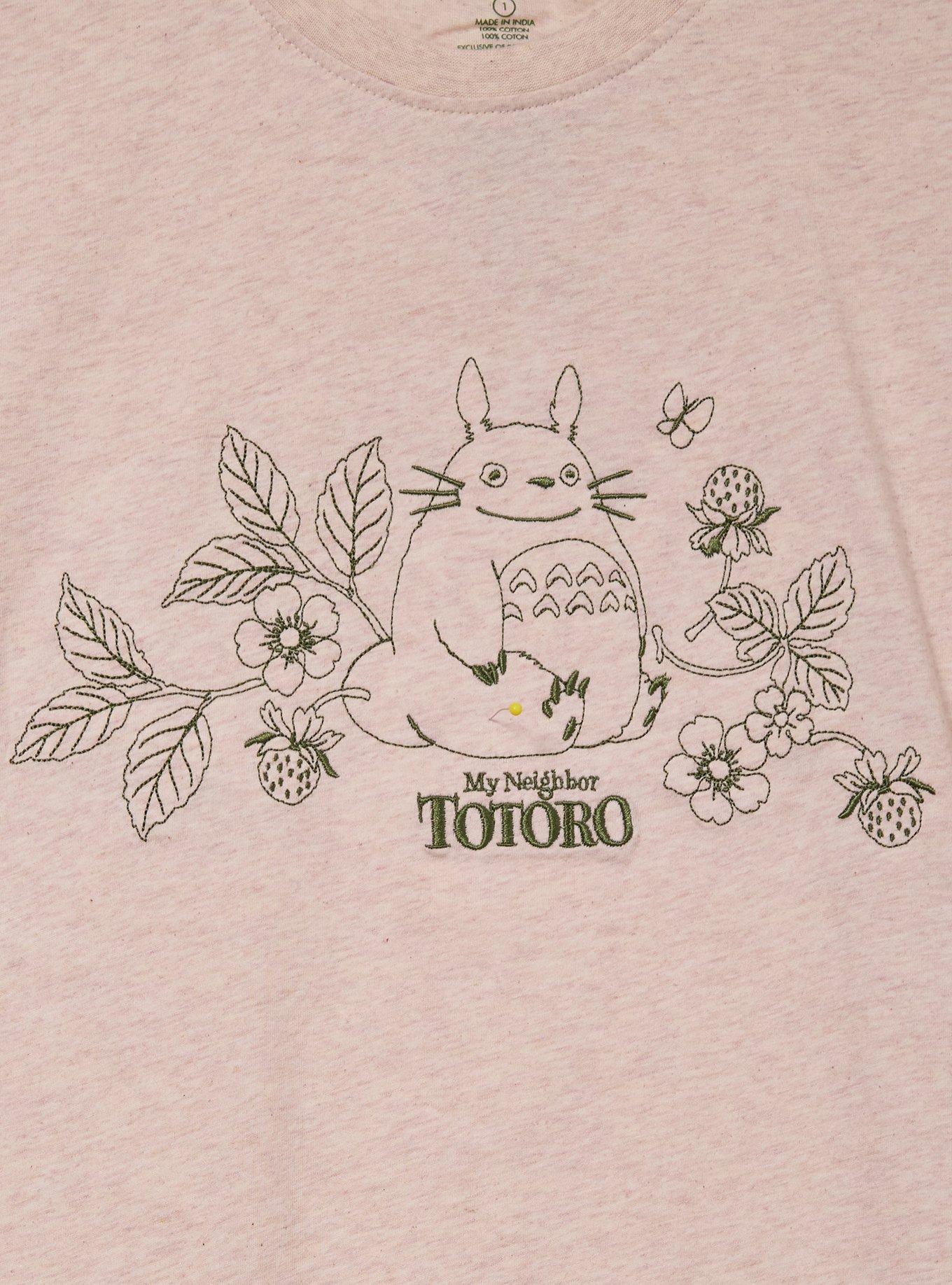 Studio Ghibli&reg; My Neighbor Totoro Embroidered Floral Totoro Women's Plus Size T-Shirt - BoxLunch Exclusive, , hi-res
