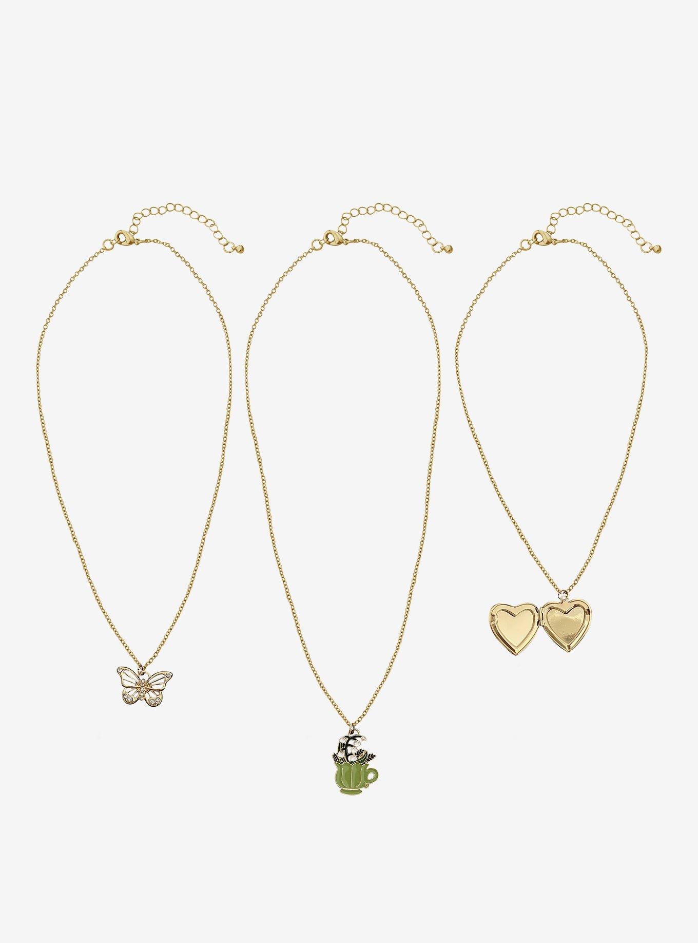 Thorn & Fable Lily Of The Valley Teacup Necklace Set, , alternate