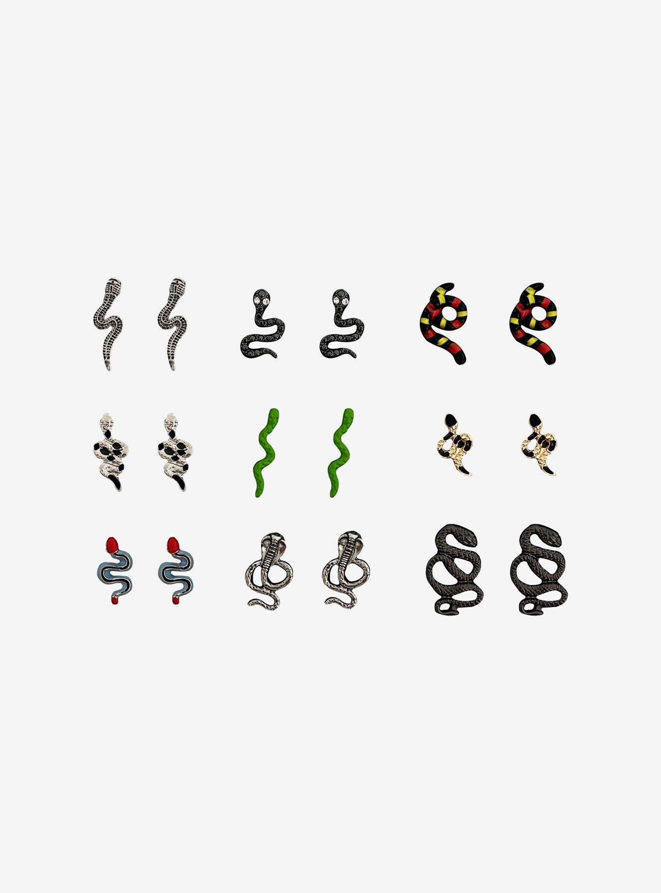 Thorn & Fable Venomous Snake Stud Earring Set, , hi-res