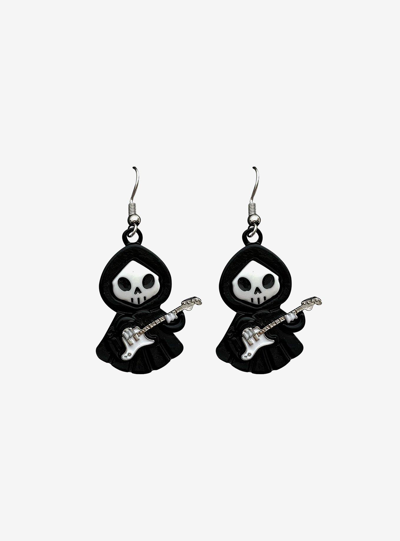 Rock Star Grim Reaper Drop Earrings, , hi-res