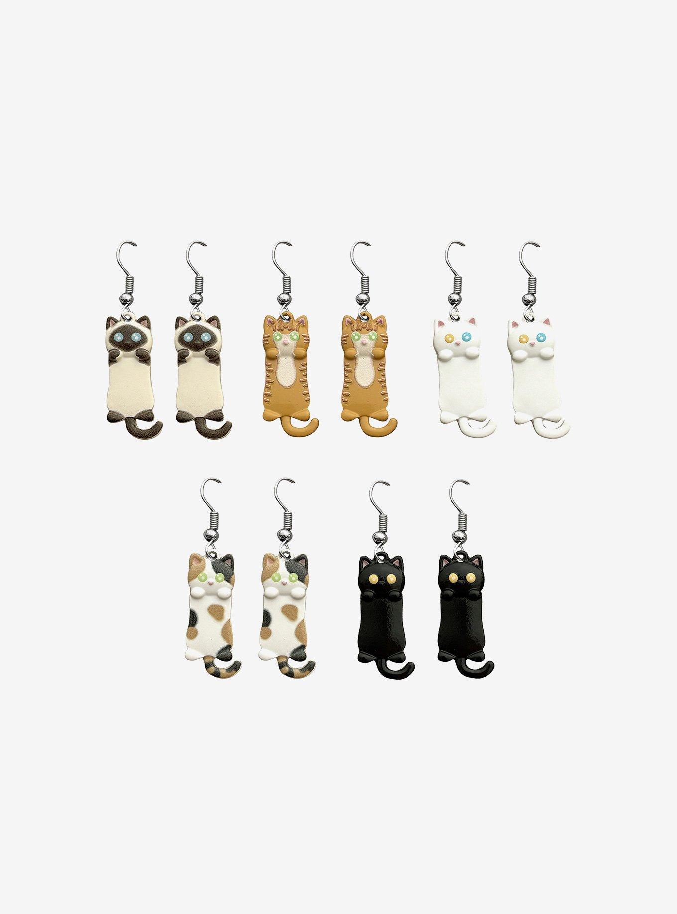 Sweet Society Cute Kitty Drop Earring Set, , hi-res