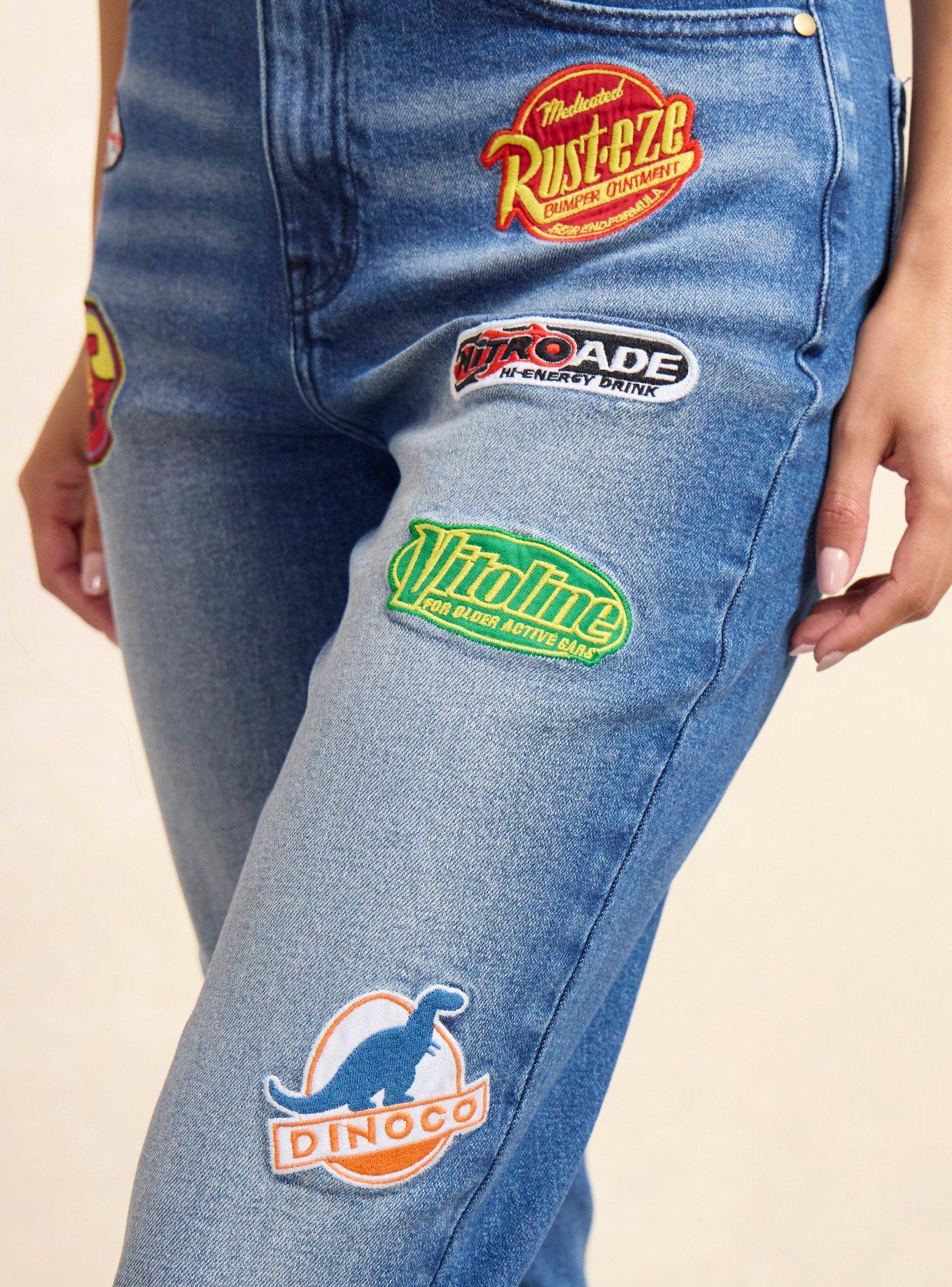 Disney Pixar Cars Patches Women's Denim Jeans &mdash; BoxLunch Exclusive, DENIM, alternate - view 4