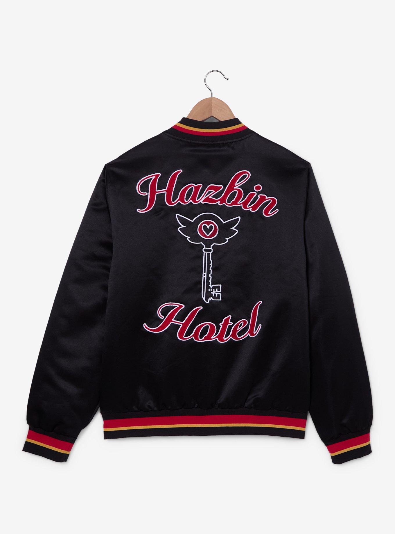 Hazbin Hotel Title Bomber Jacket — BoxLunch Exclusive, , hi-res
