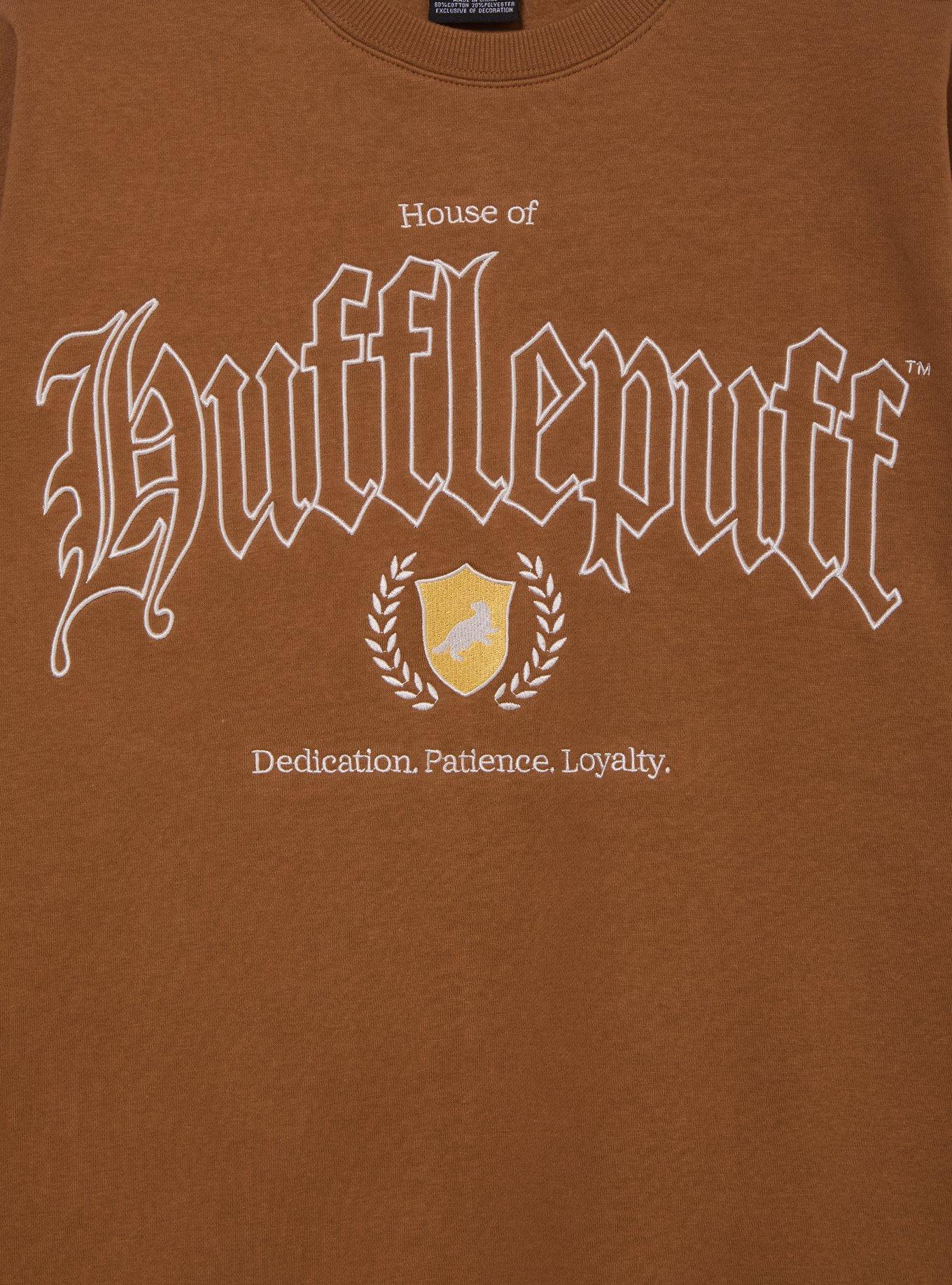 Harry Potter Hufflepuff Script Crewneck - BoxLunch Exclusive, , hi-res
