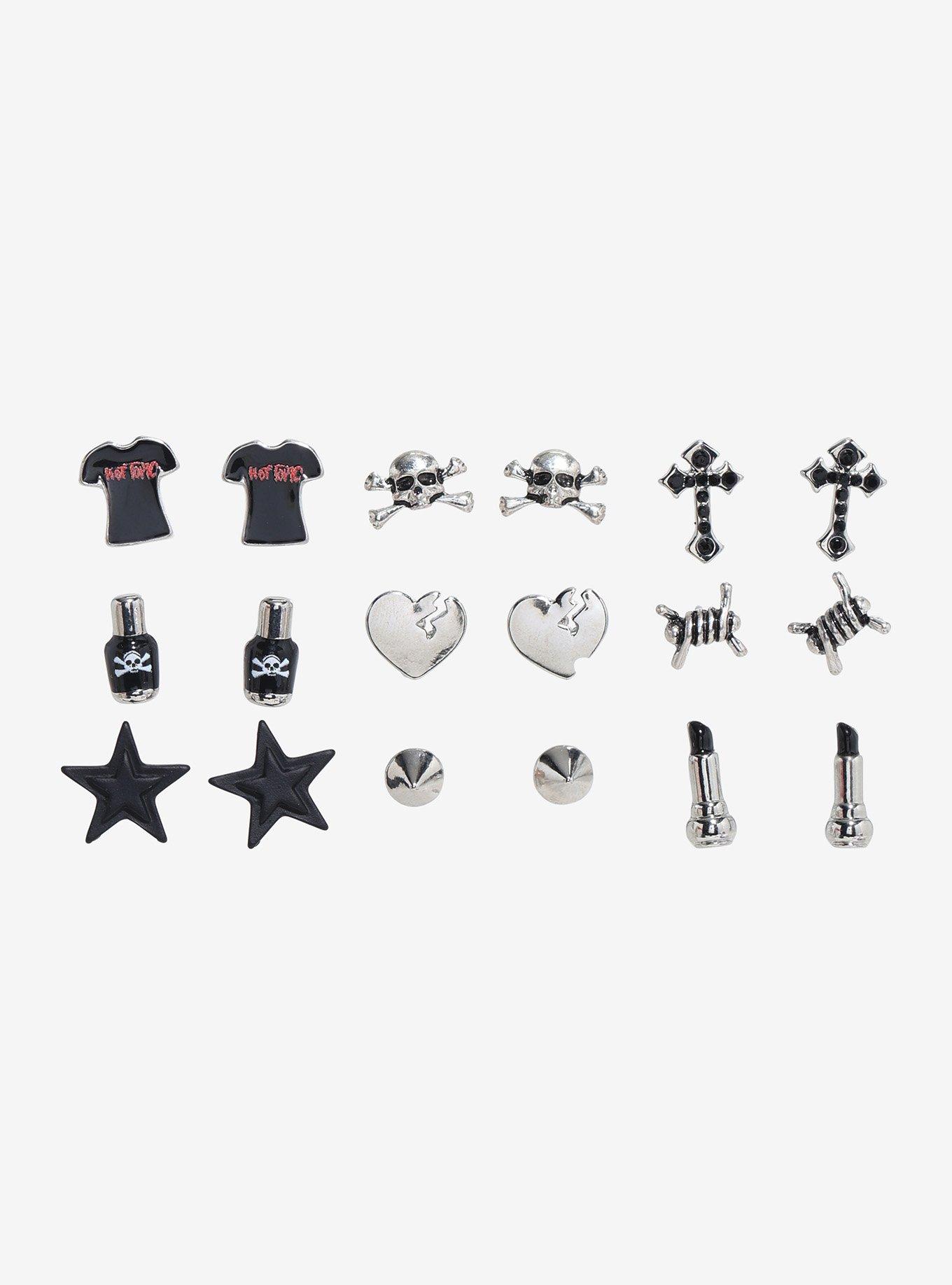 Old Hot Topic Stud Earring Set, , hi-res