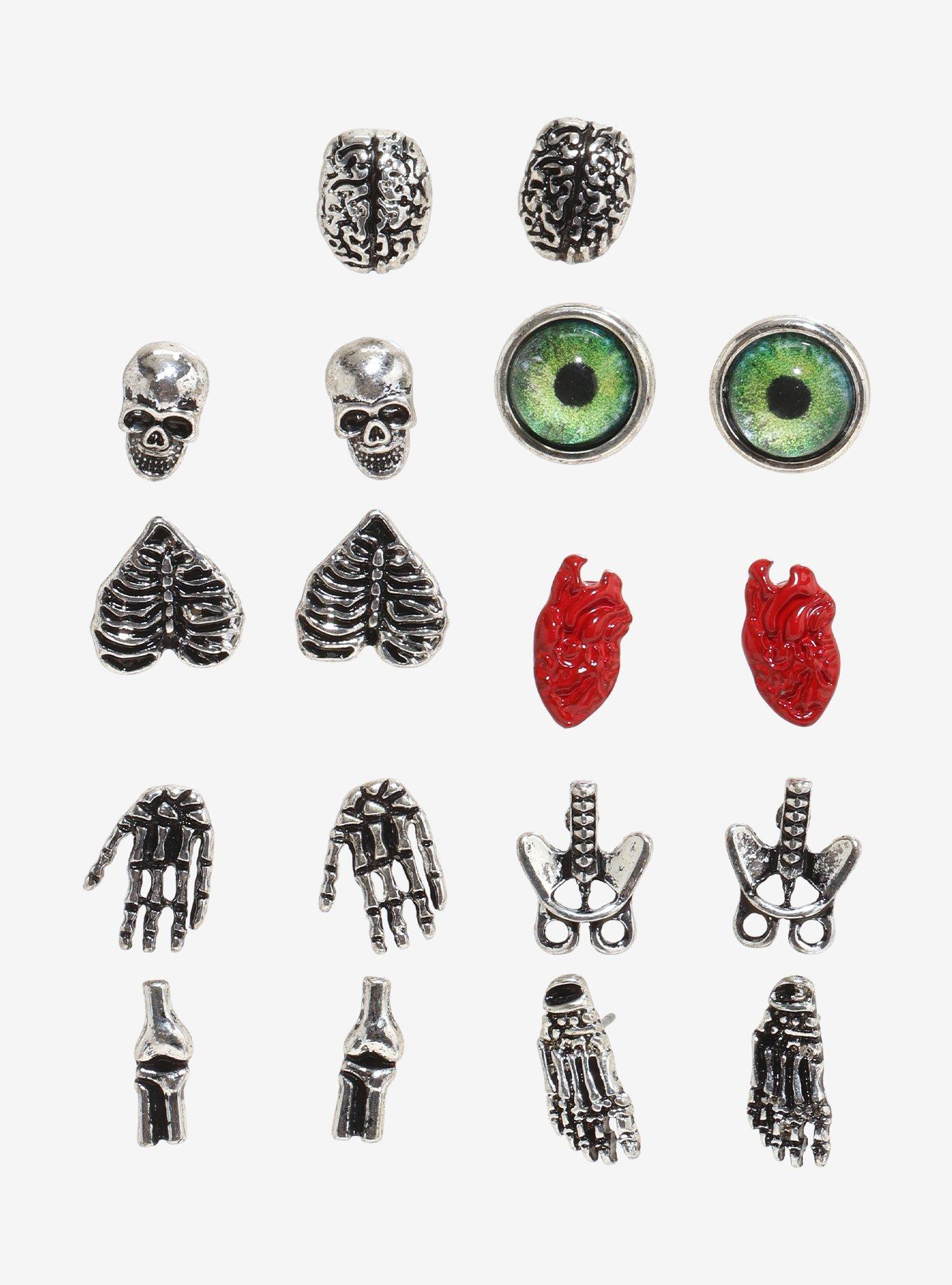 Human Anatomy Stud Earring Set, , hi-res