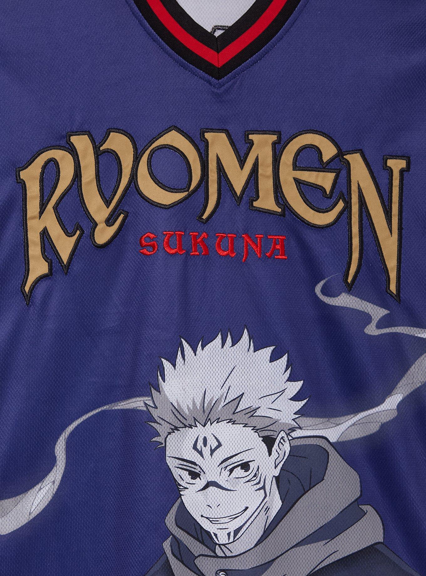 Jujutsu Kaisen Ryomen Sukuna Batting Jersey - BoxLunch Exclusive, BLACK, alternate