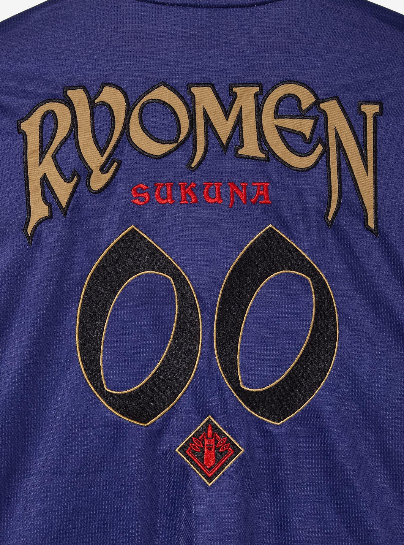 Jujutsu Kaisen Ryomen Sukuna Batting Jersey - BoxLunch Exclusive, BLACK, alternate