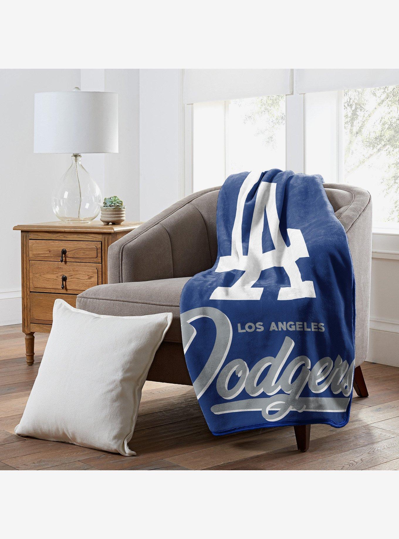 MLB Los Angeles Dodgers Signature Raschel Throw Blanket, , alternate