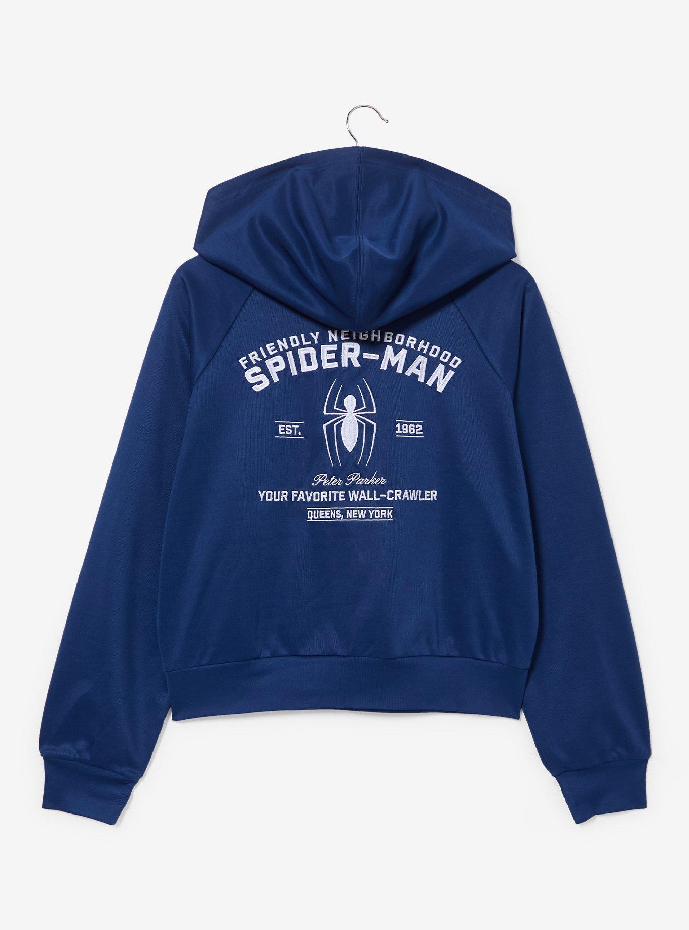Marvel Spider-Man Women's Active Quarter Zip Hoodie &mdash; BoxLunch Exclusive, , hi-res