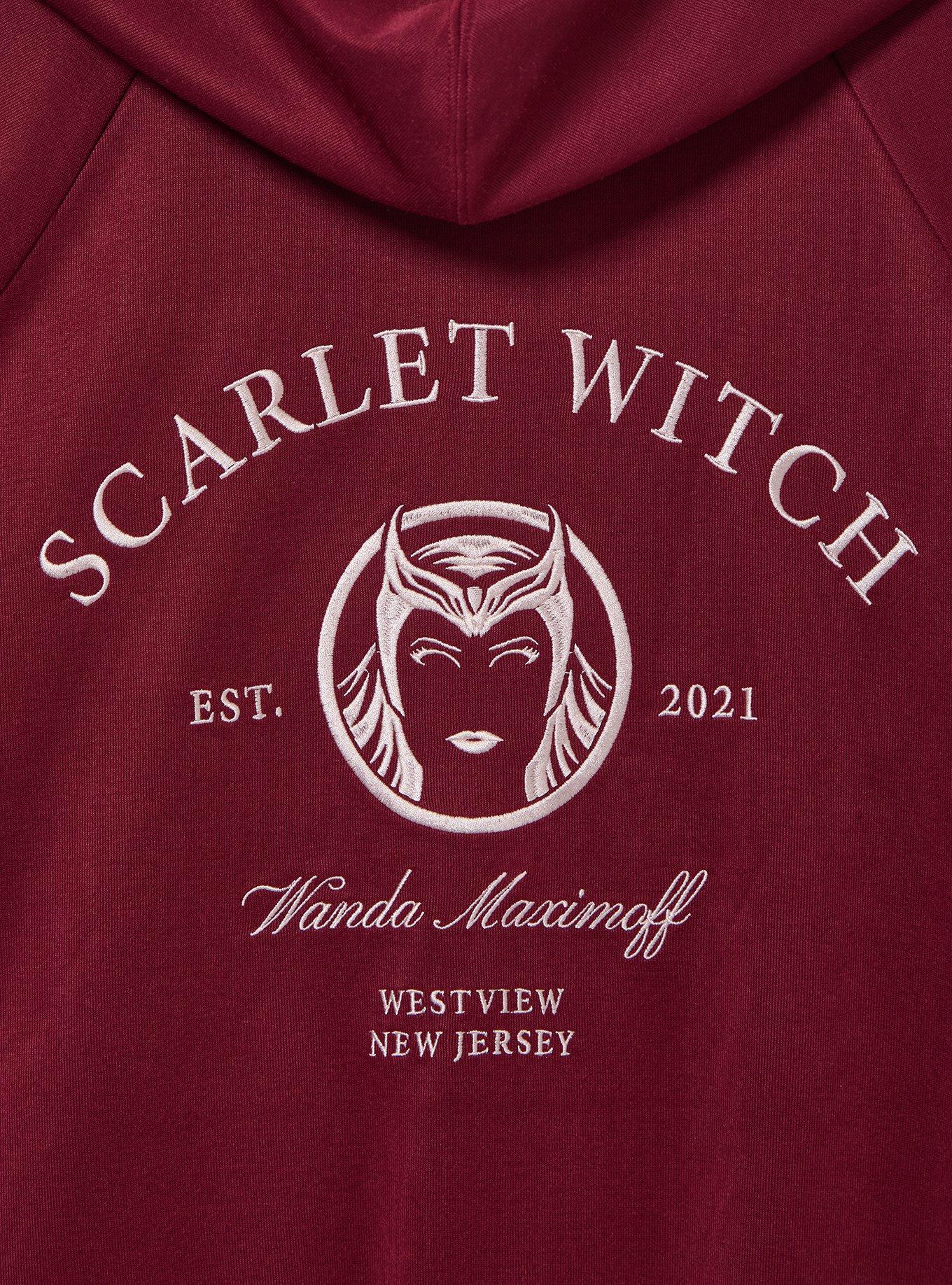 Marvel Scarlet Witch Active Women's Quarter Zip Hoodie — BoxLunch Exclusive, RED, alternate