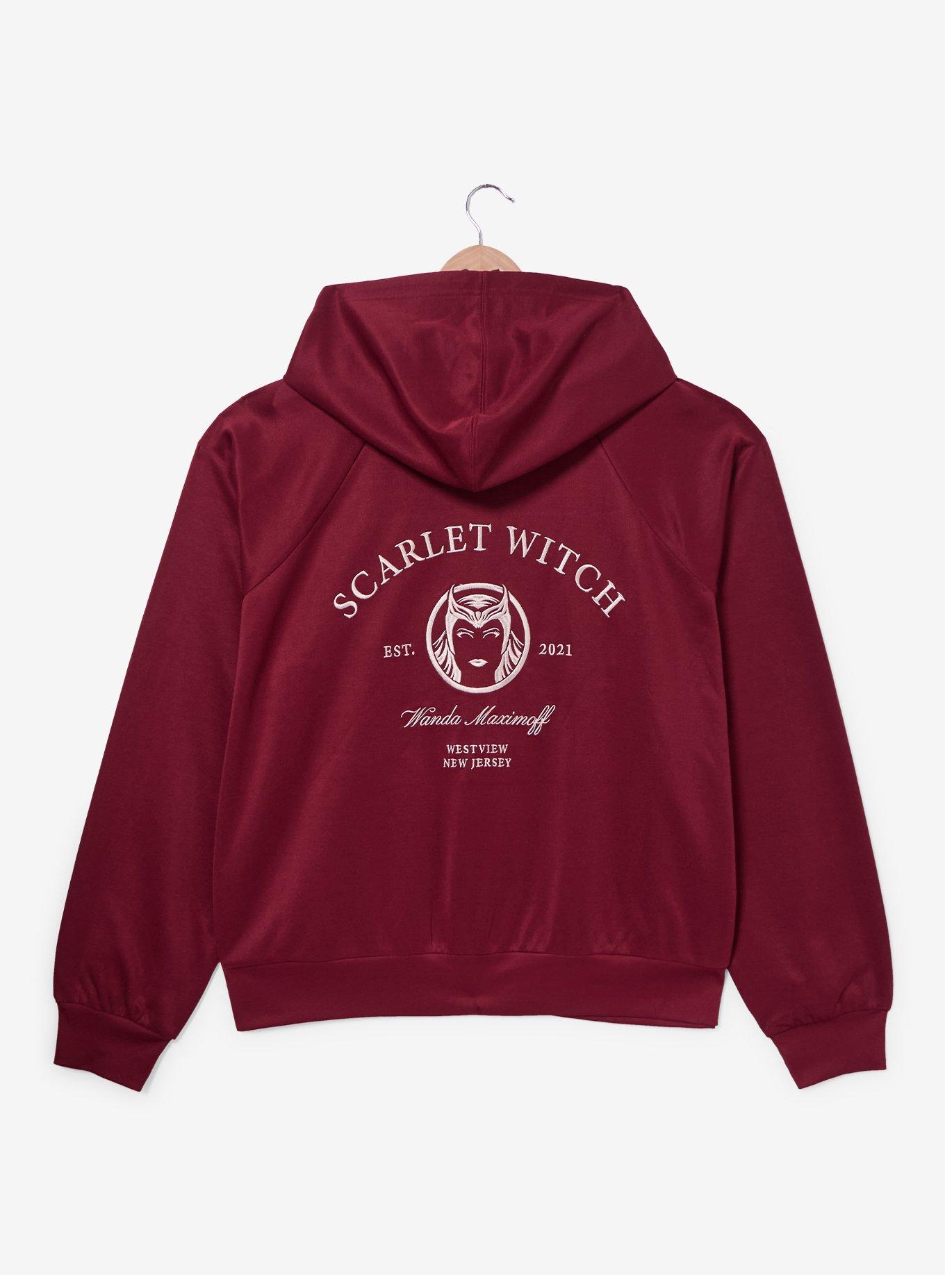 Marvel Scarlet Witch Active Women's Plus Cropped Quarter Zip Hoodie — BoxLunch Exclusive