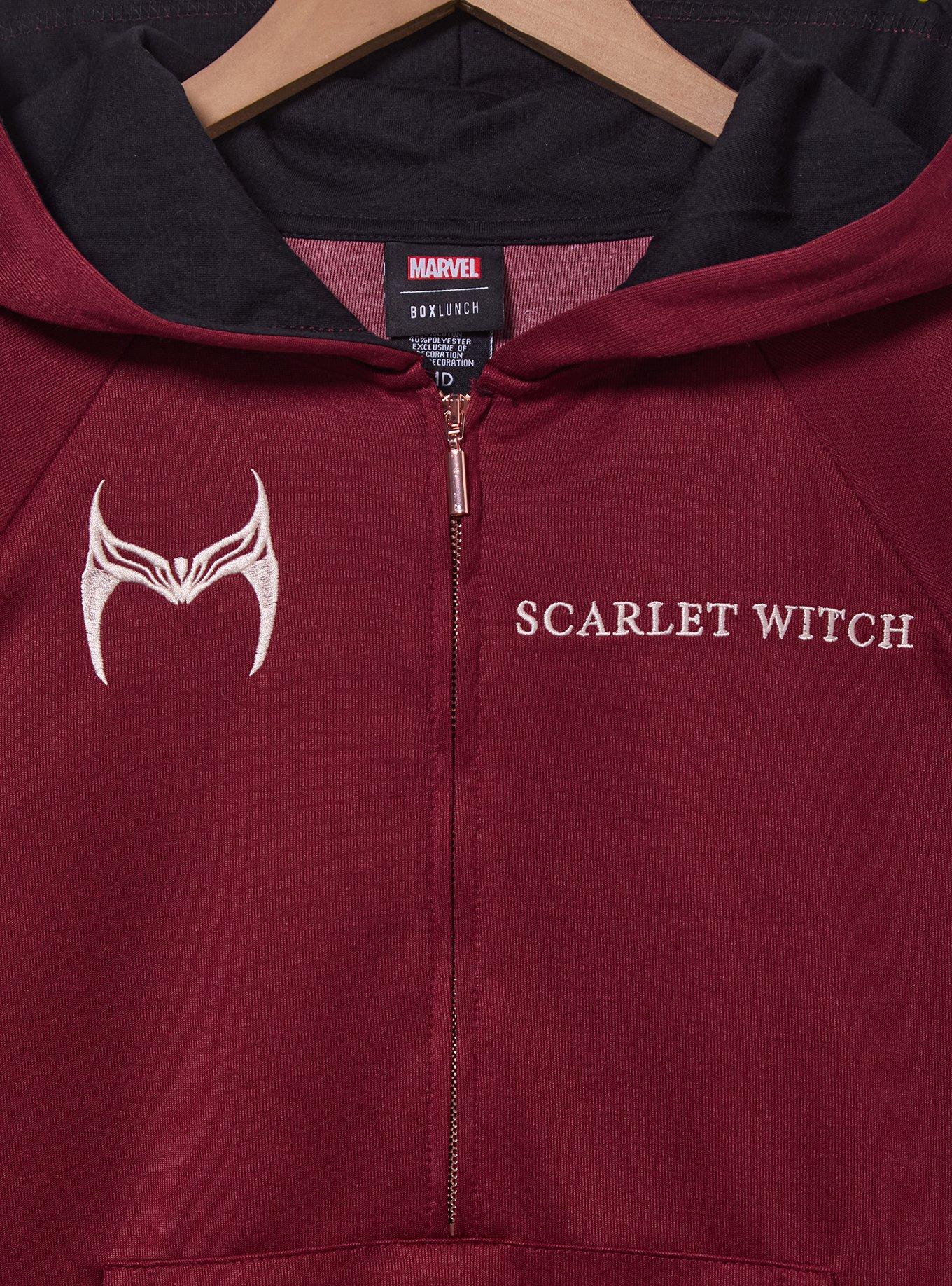 Marvel Scarlet Witch Active Women's Plus Cropped Quarter Zip Hoodie — BoxLunch Exclusive
