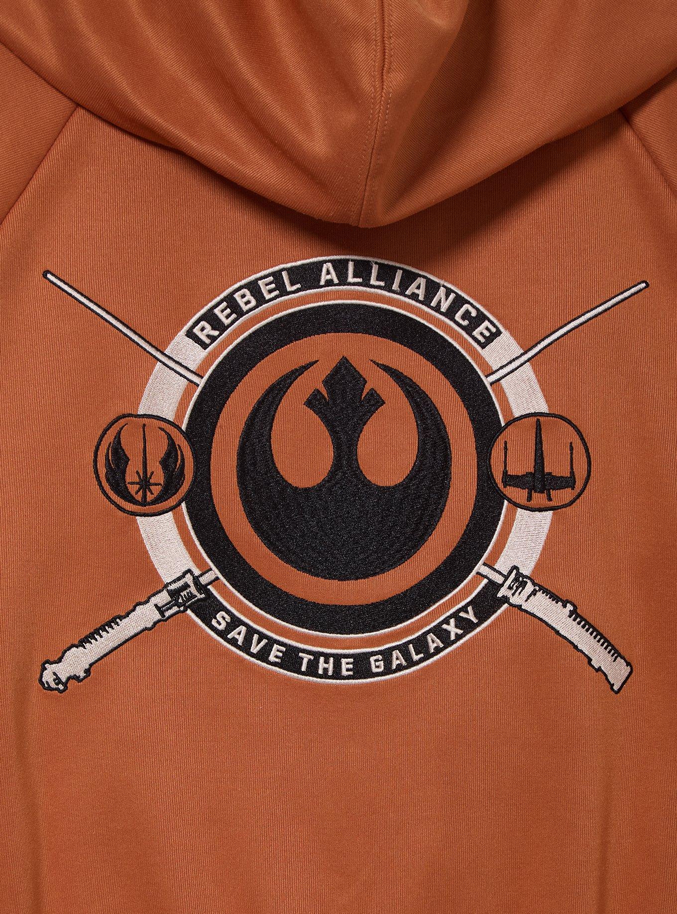 Star Wars Rebel Alliance Women's Plus Cropped Active Quarter Zip Hoodie — BoxLunch Exclusive