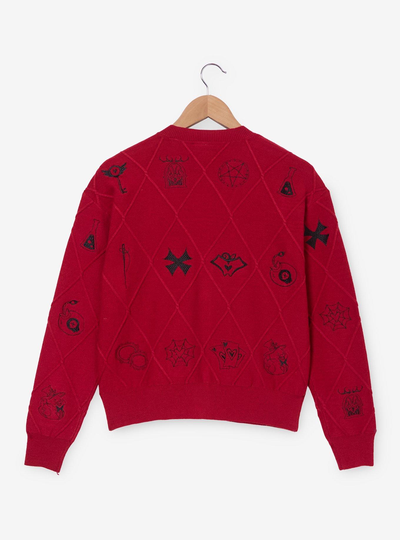 Hazbin Hotel Embroidered Character Icons Women's Plus Size Cardigan - BoxLunch Exclusive, , hi-res